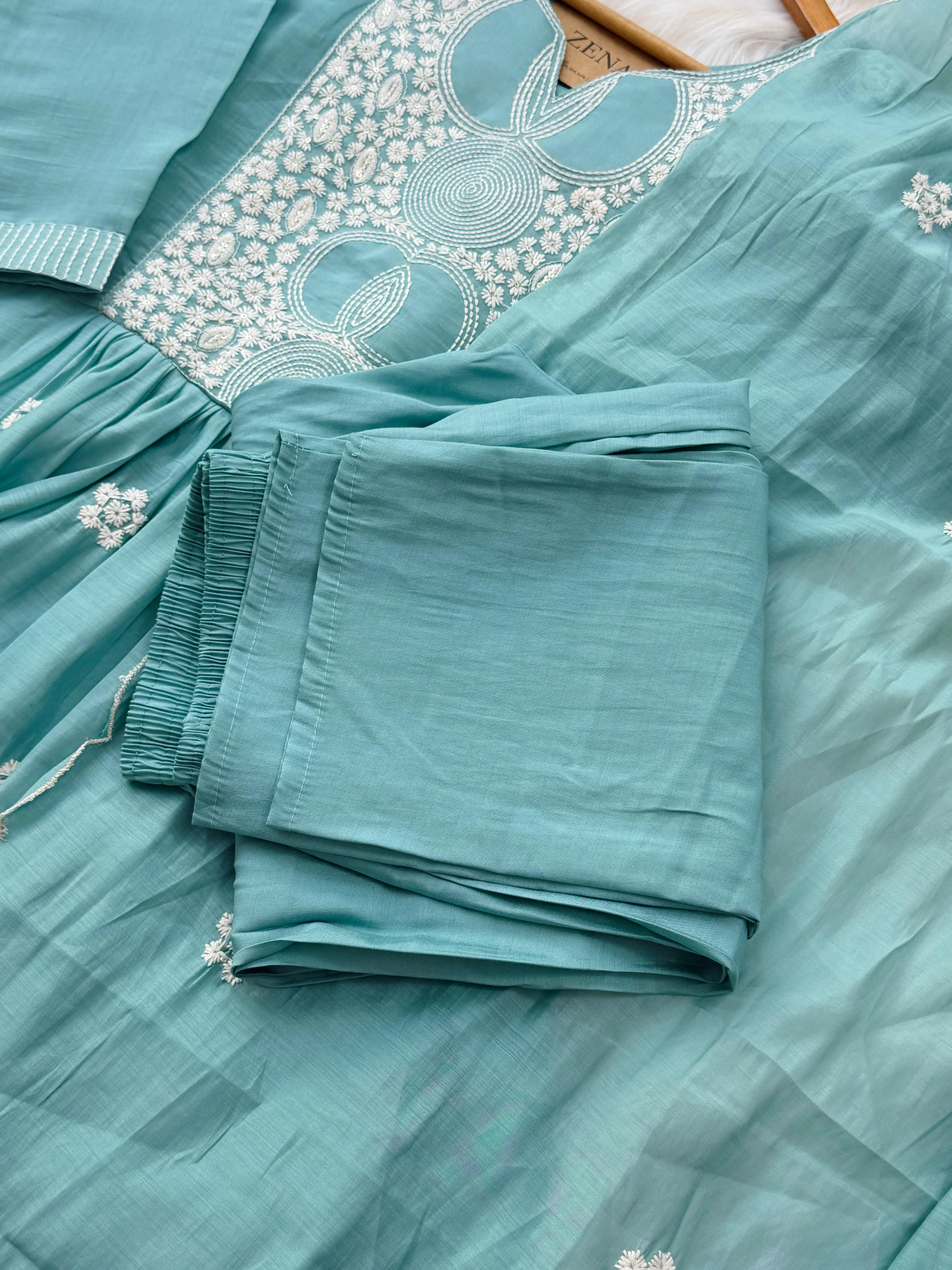 π Mul Chanderi Embroidered Anarkali Set π - Image 3