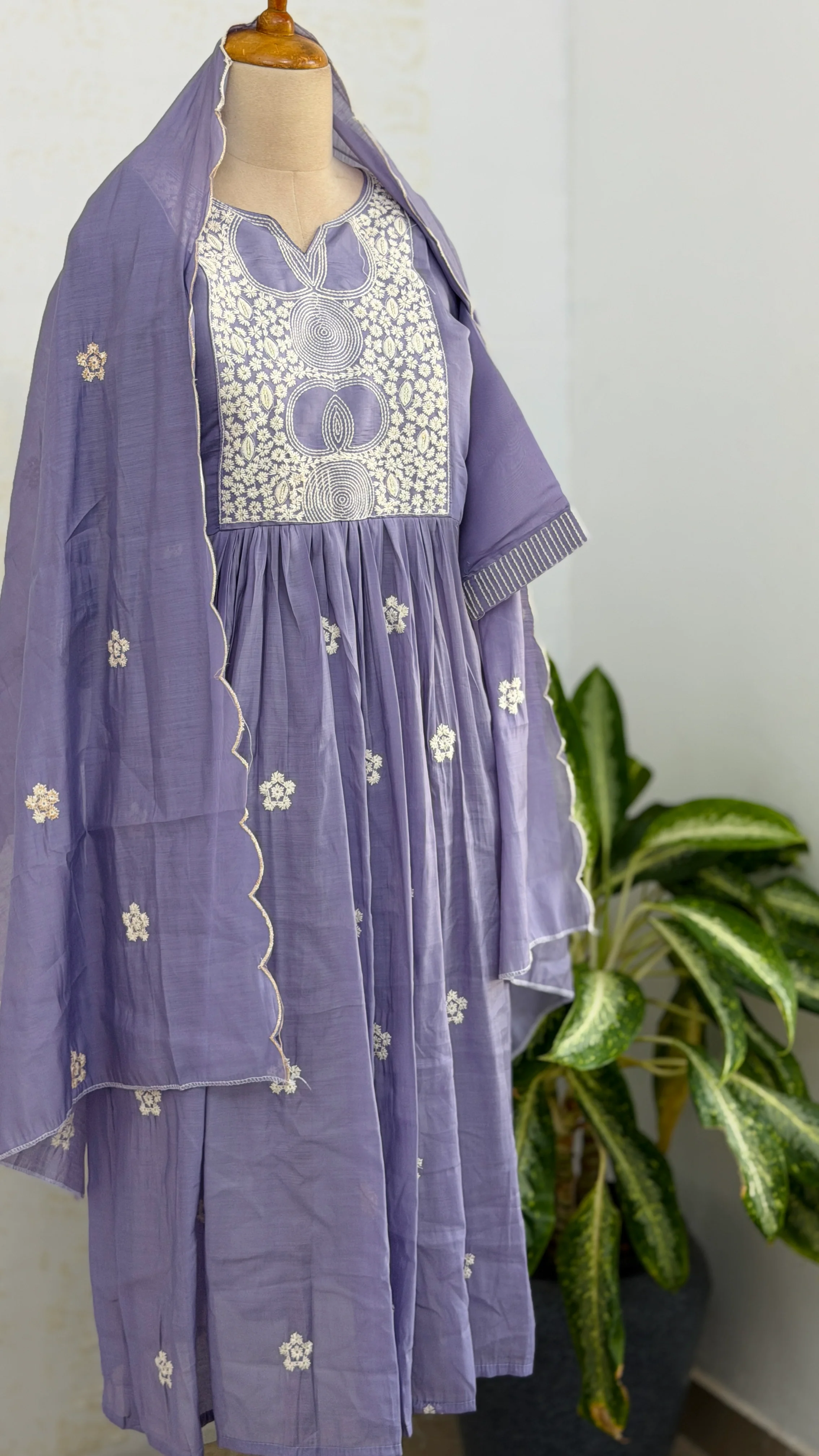 π Mul Chanderi Embroidered Anarkali Set π - Image 2