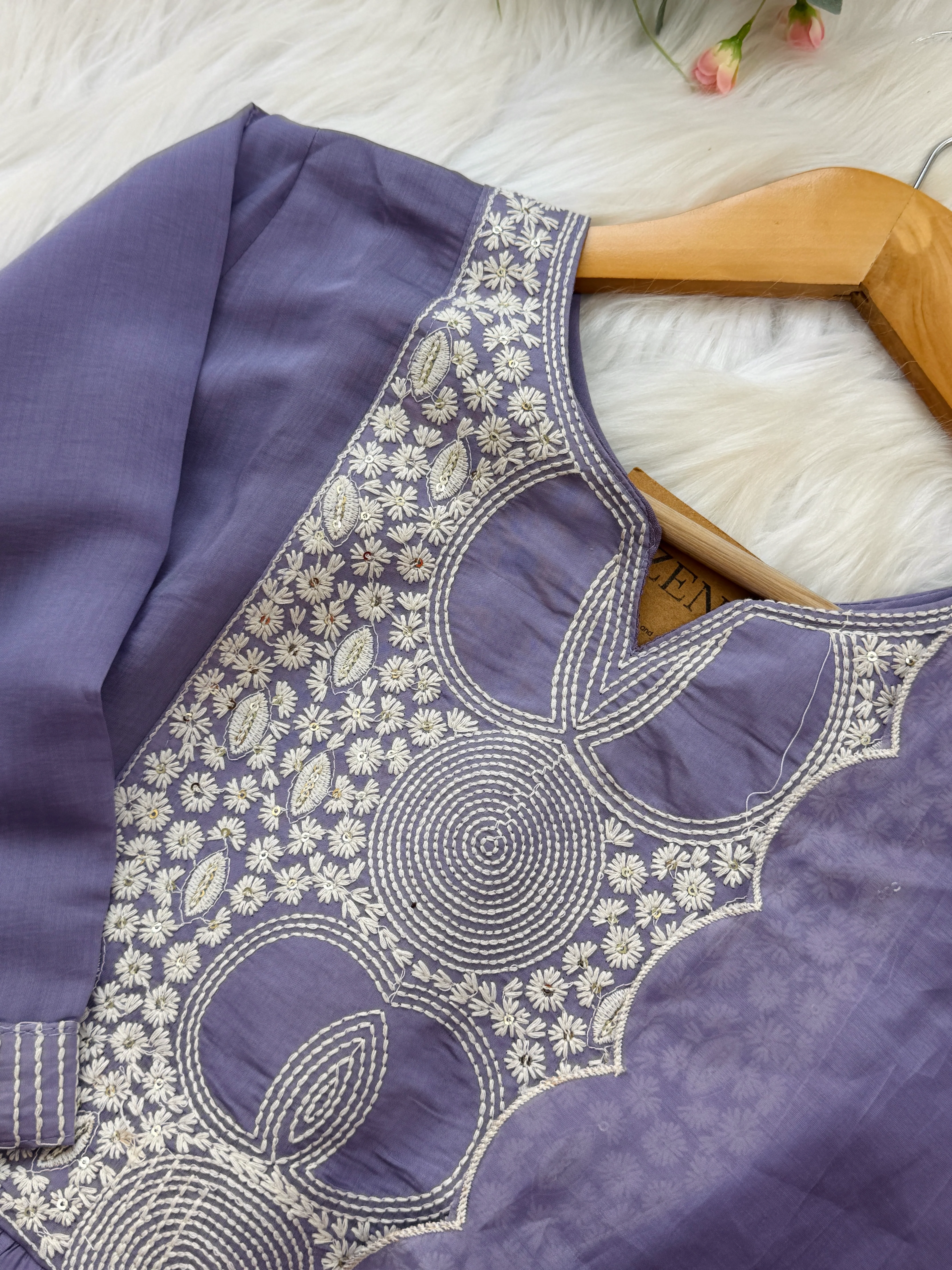 π Mul Chanderi Embroidered Anarkali Set π - Image 6