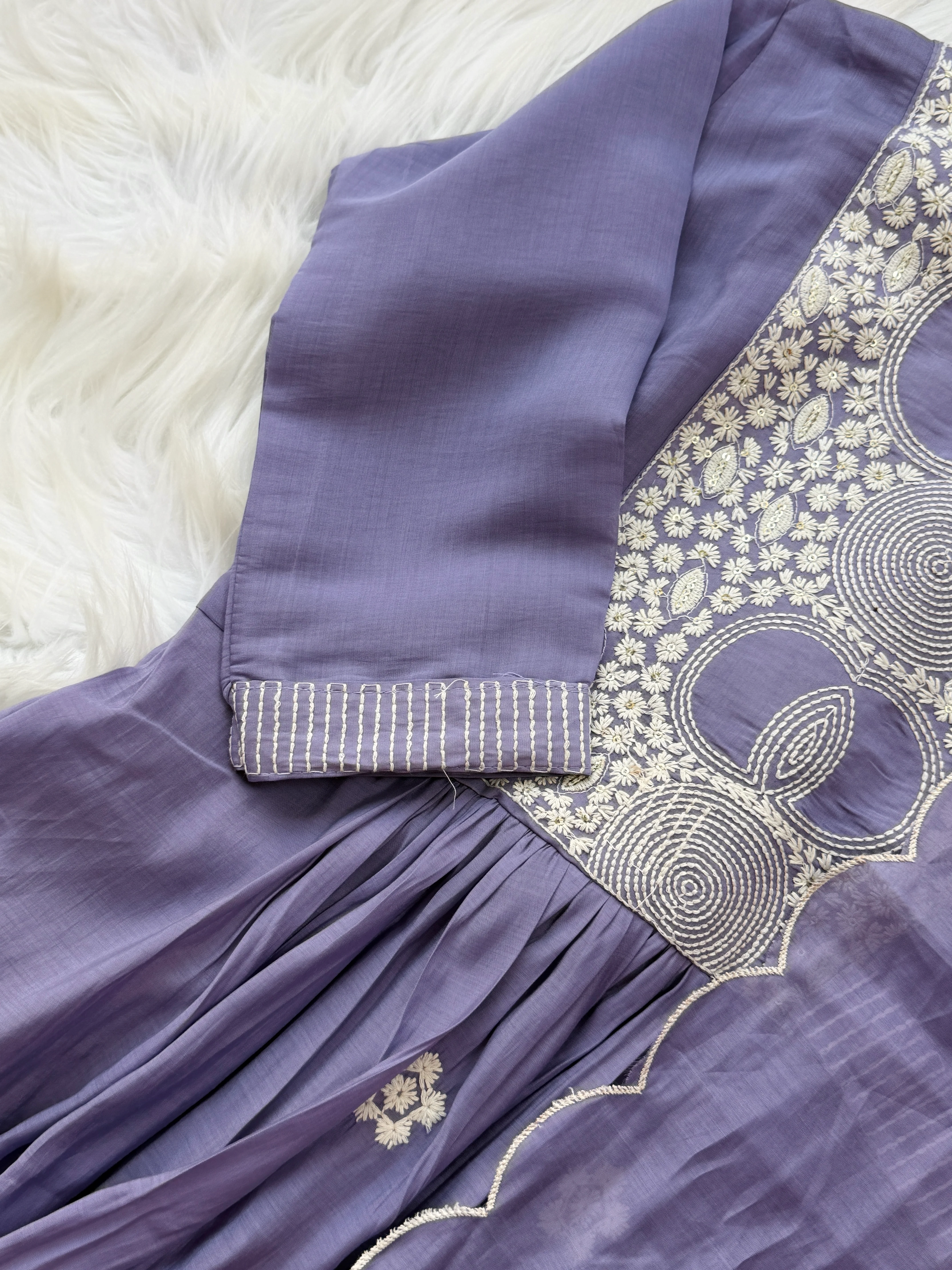 π Mul Chanderi Embroidered Anarkali Set π - Image 8