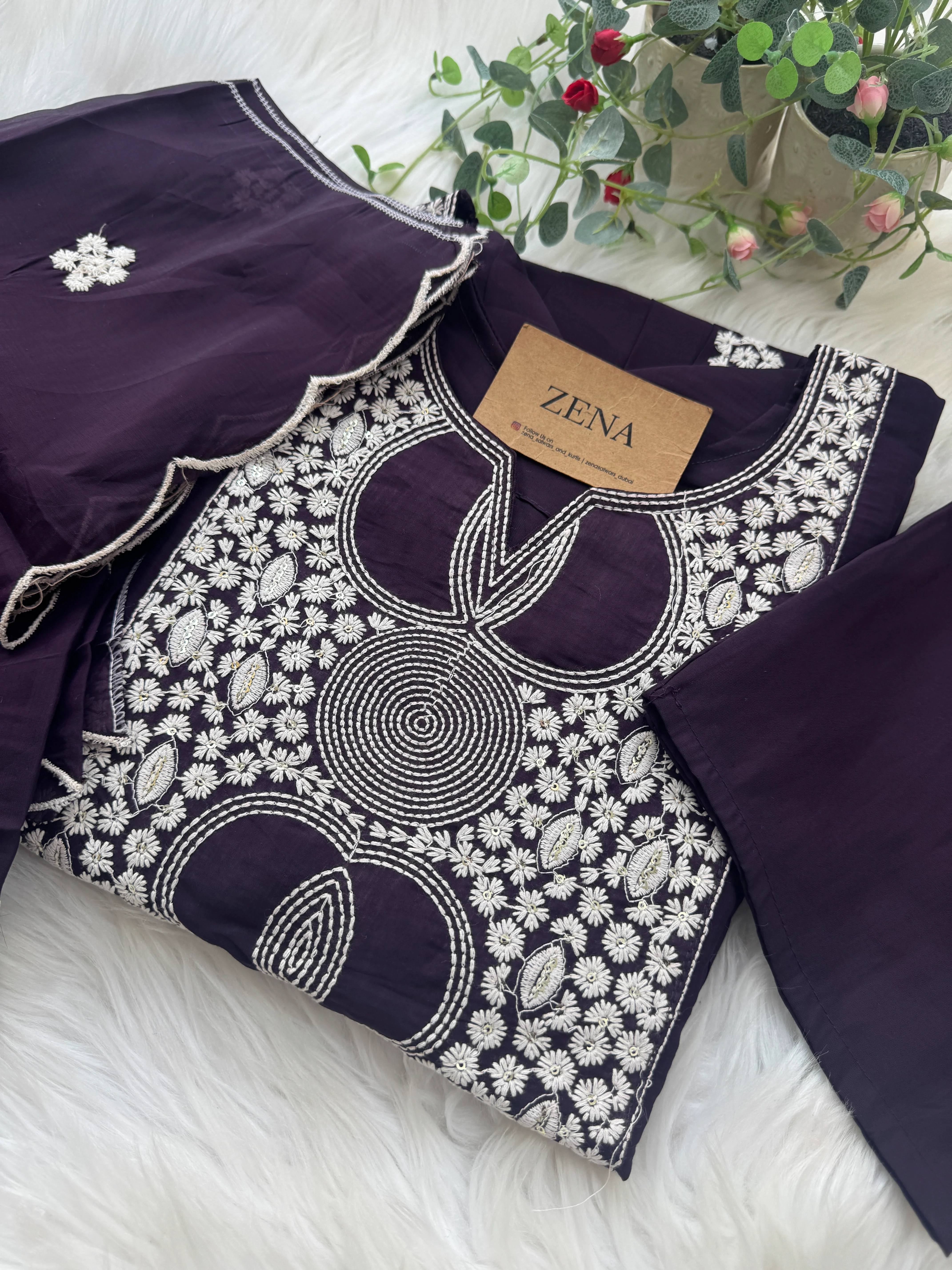 π Mul Chanderi Embroidered Anarkali Set π
