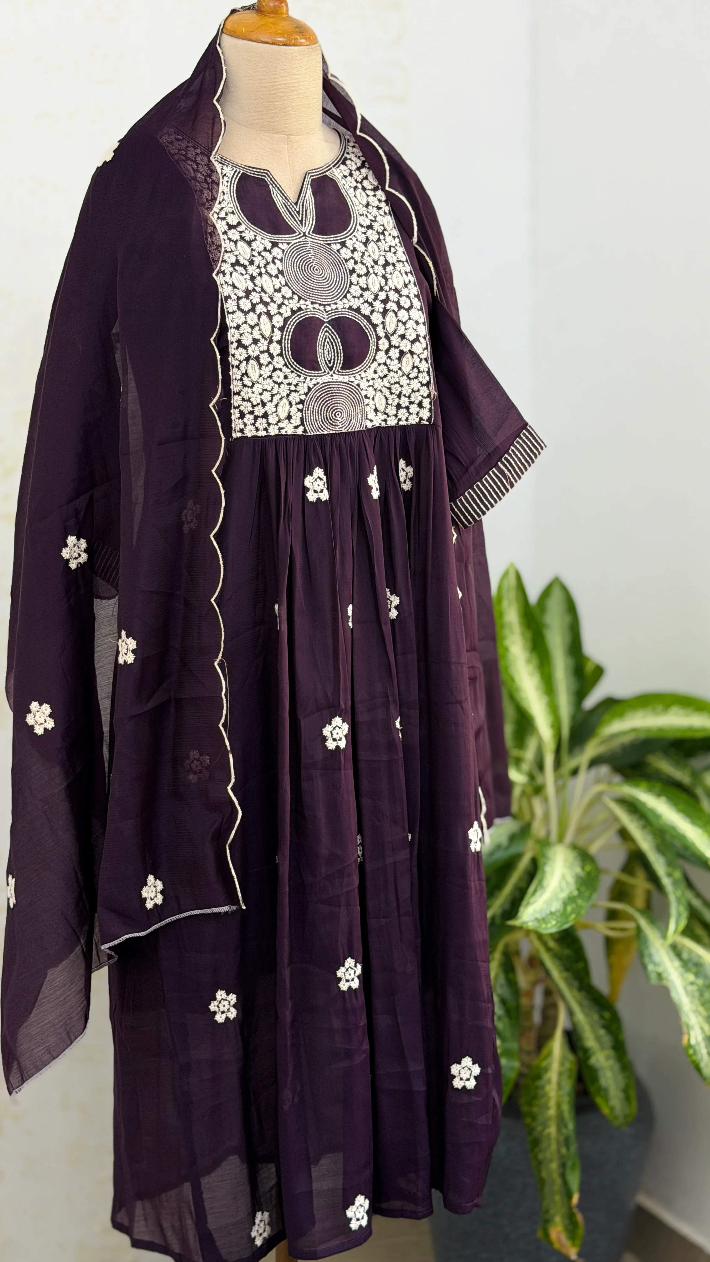 π Mul Chanderi Embroidered Anarkali Set π - Image 2
