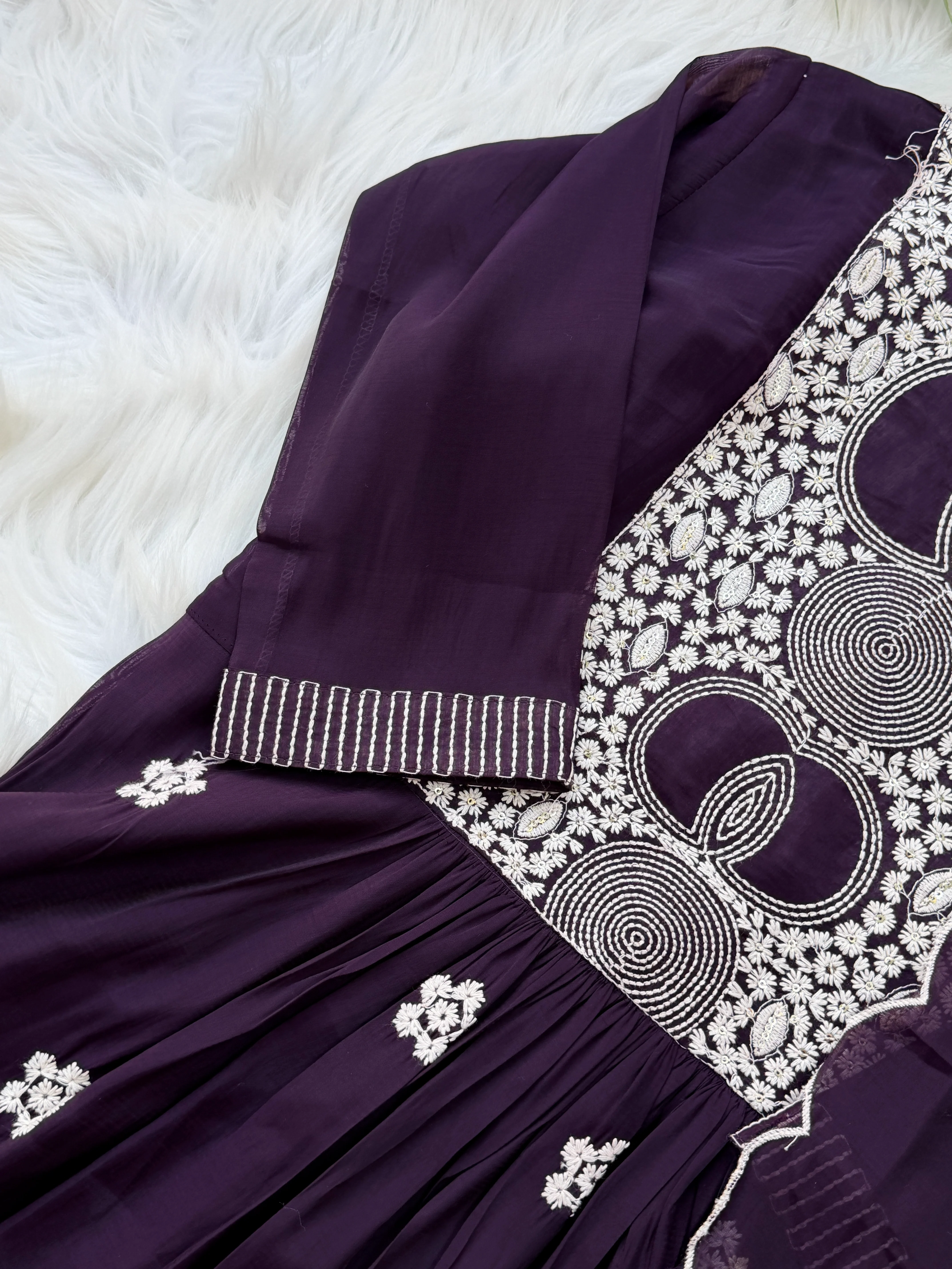 π Mul Chanderi Embroidered Anarkali Set π - Image 6