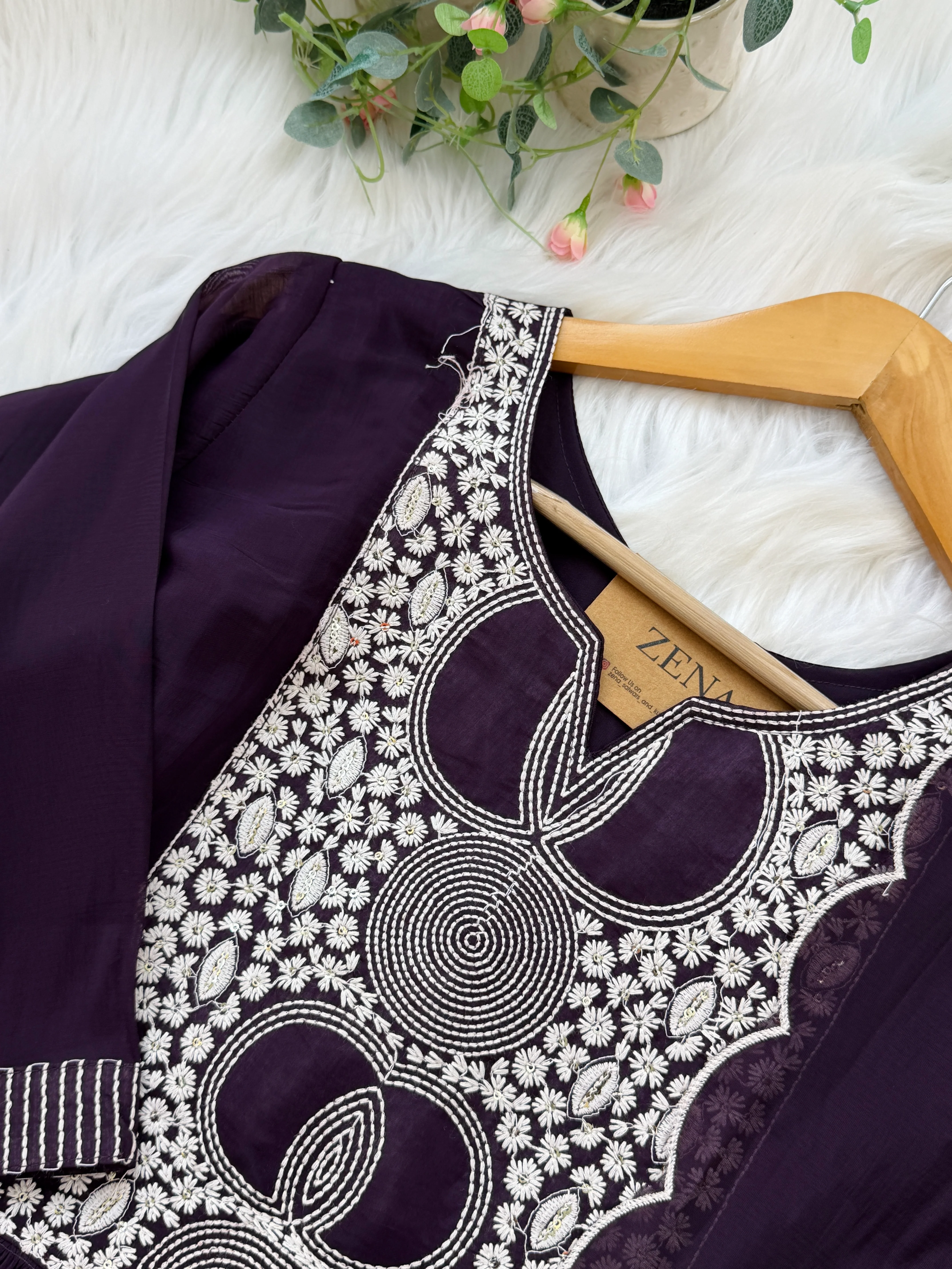 π Mul Chanderi Embroidered Anarkali Set π - Image 7