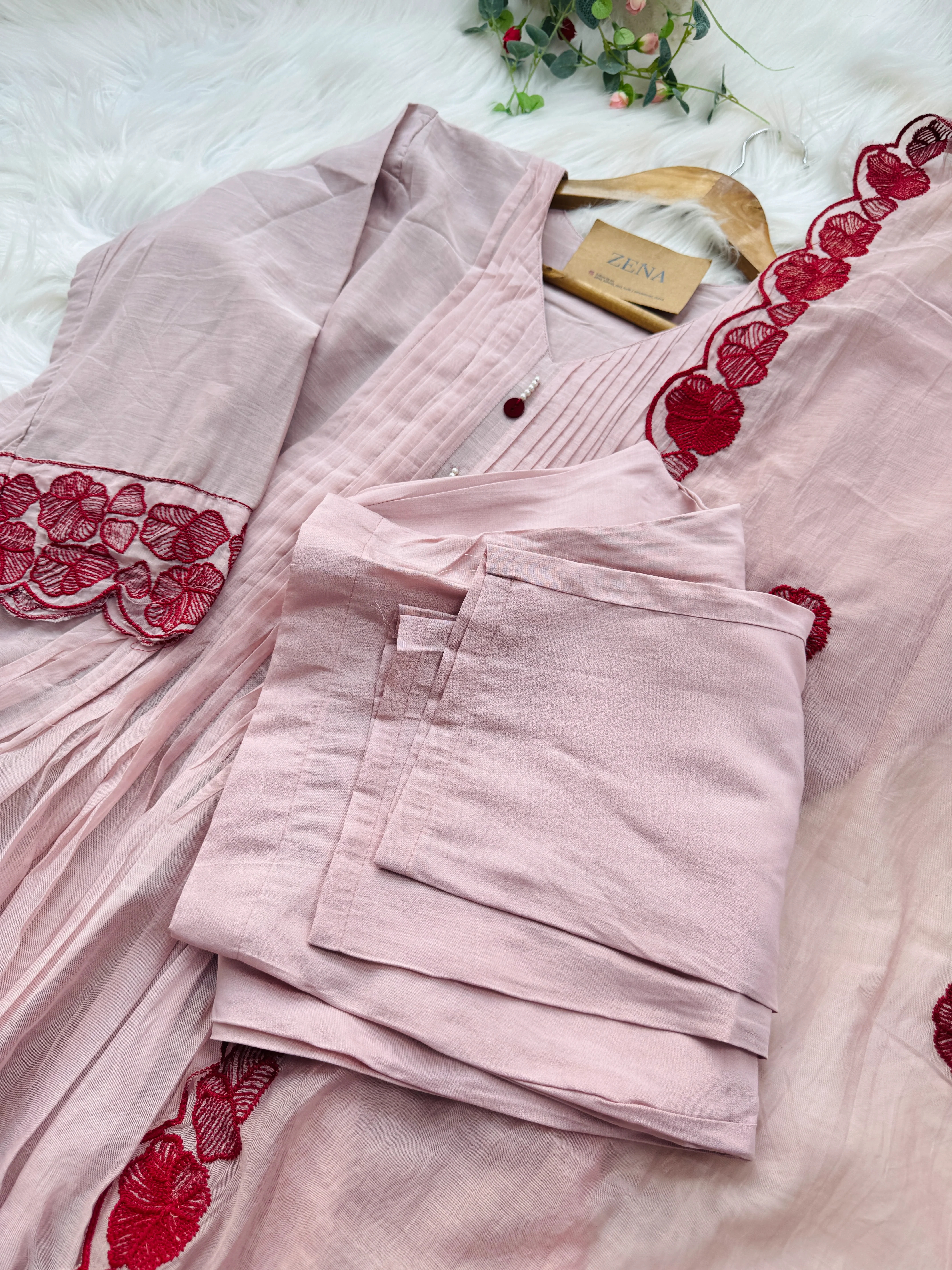π Mul Chanderi Embroidered Anarkali Set π - Image 3