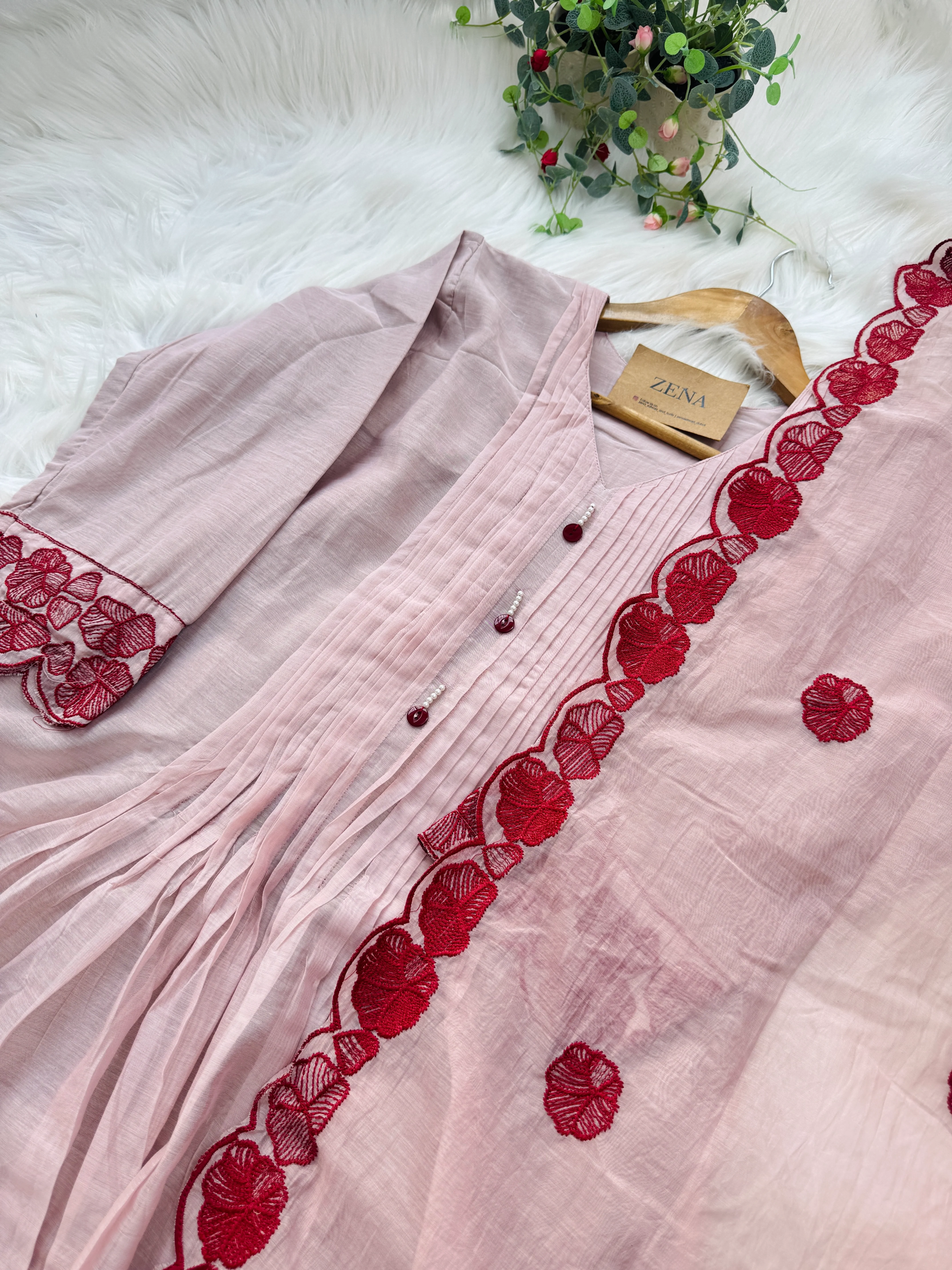 π Mul Chanderi Embroidered Anarkali Set π - Image 4