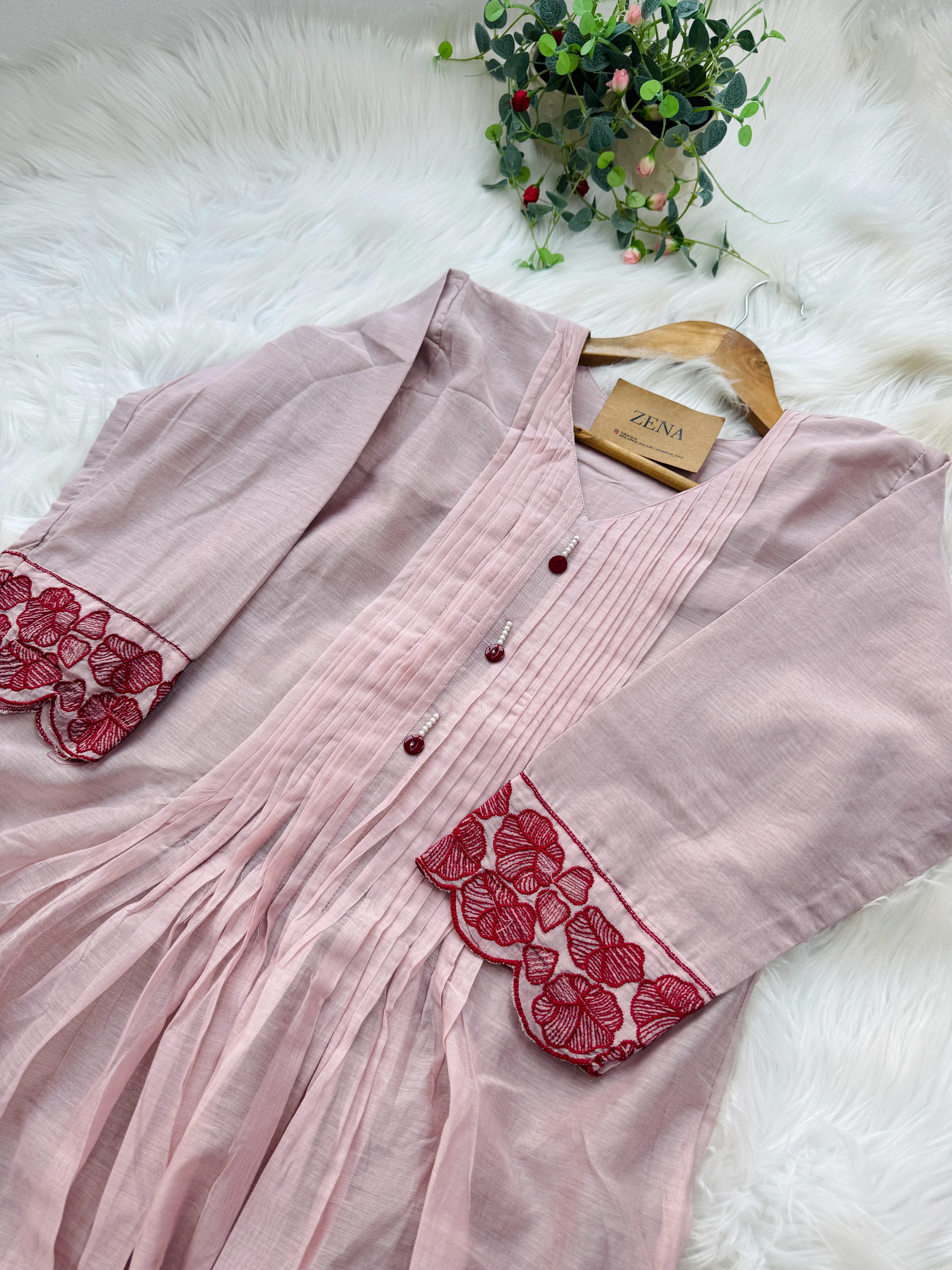 π Mul Chanderi Embroidered Anarkali Set π - Image 6