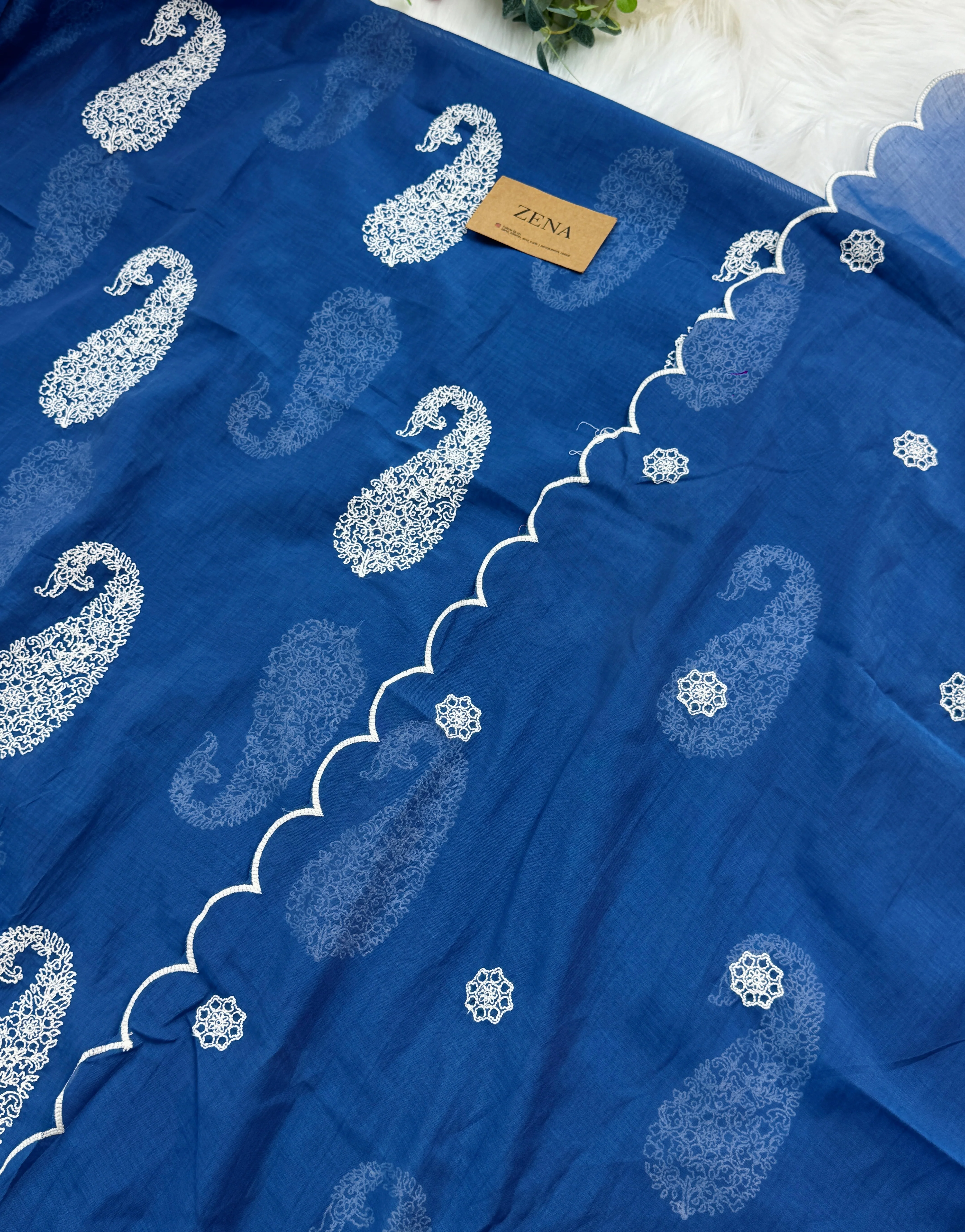 🌟 Mul Chanderi Embroidered Unstitched Suit 🌟 - Image 3