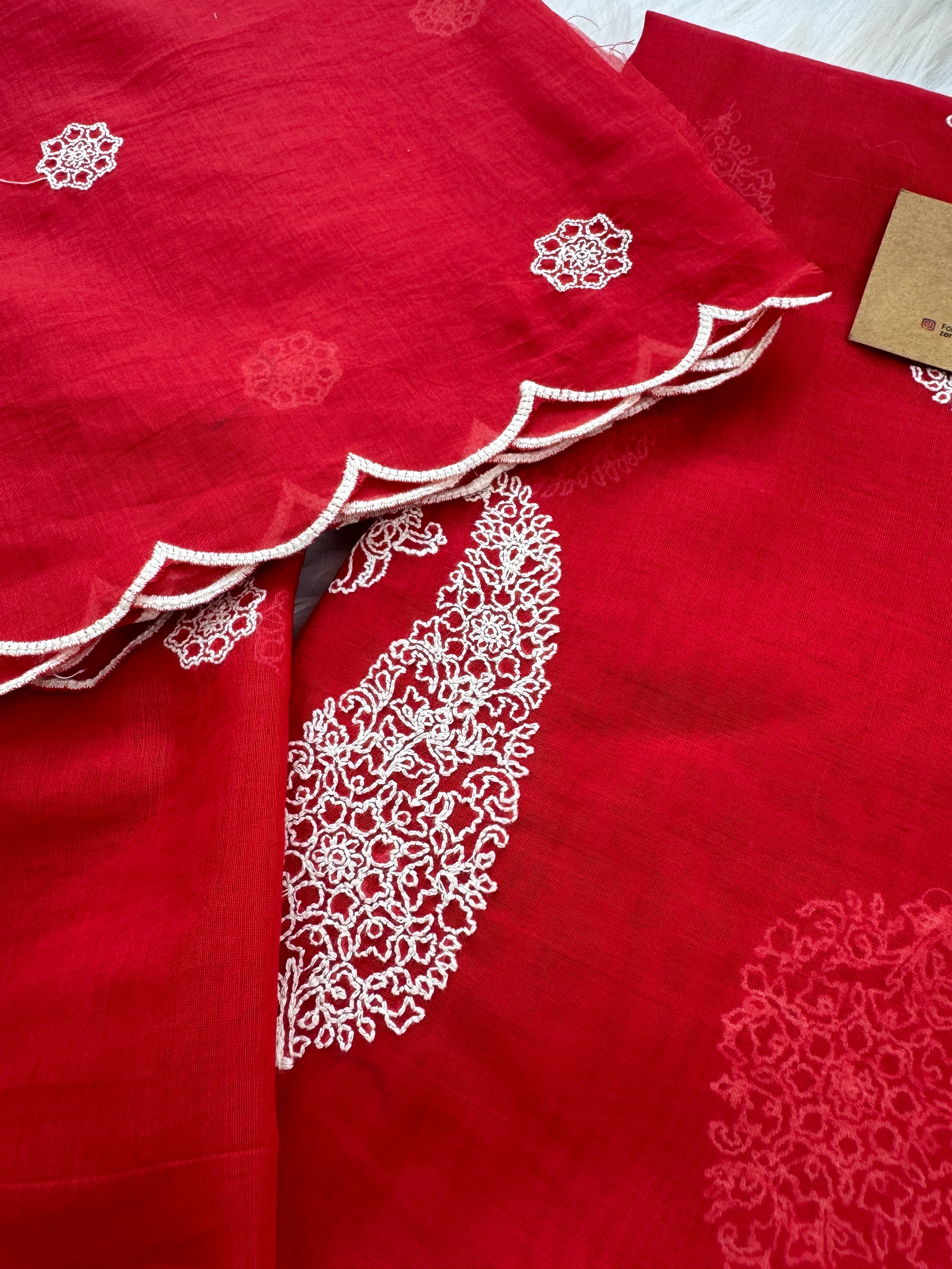 🌟 Mul Chanderi Embroidered Unstitched Suit 🌟 - Image 5