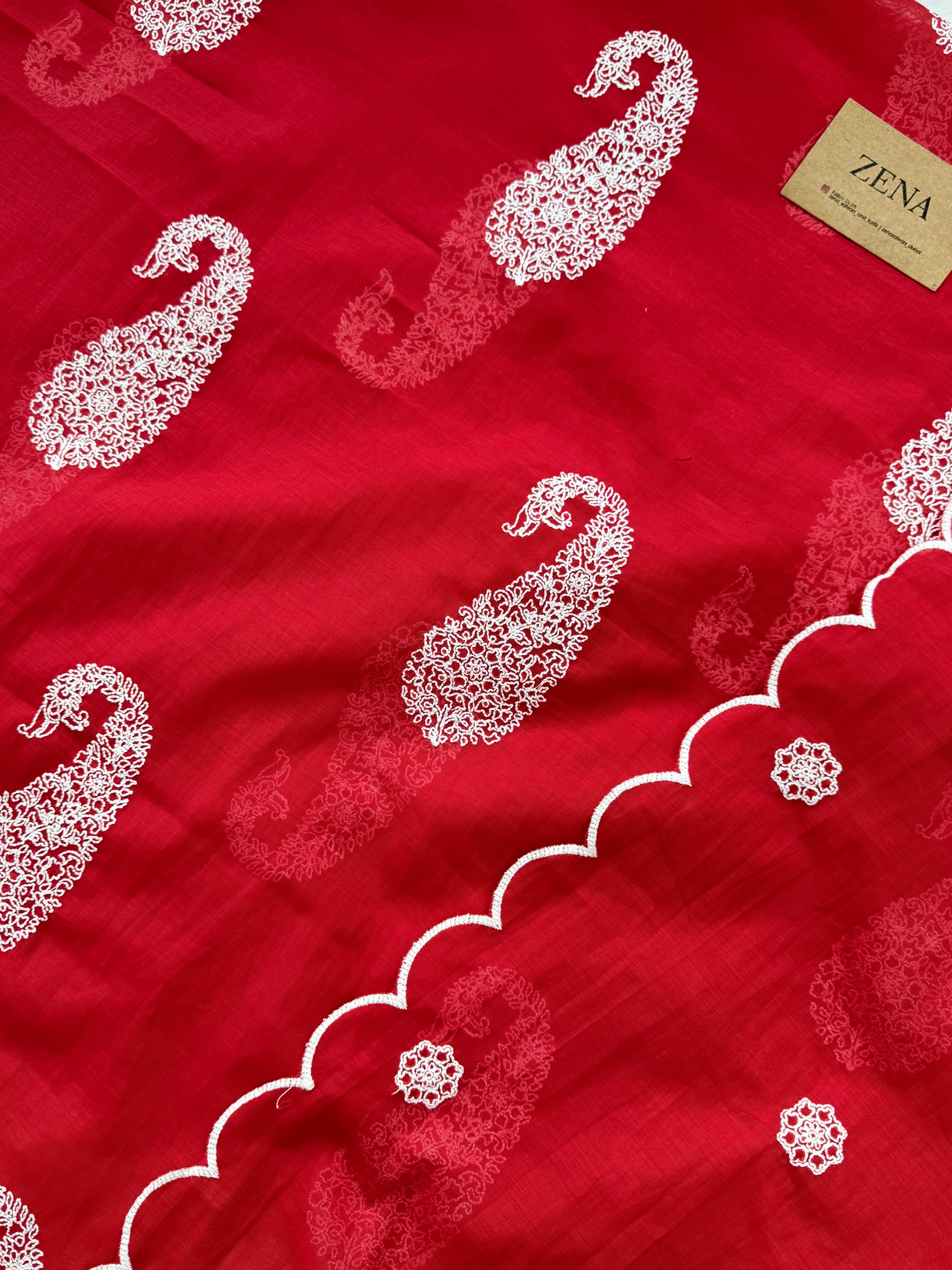 🌟 Mul Chanderi Embroidered Unstitched Suit 🌟 - Image 6