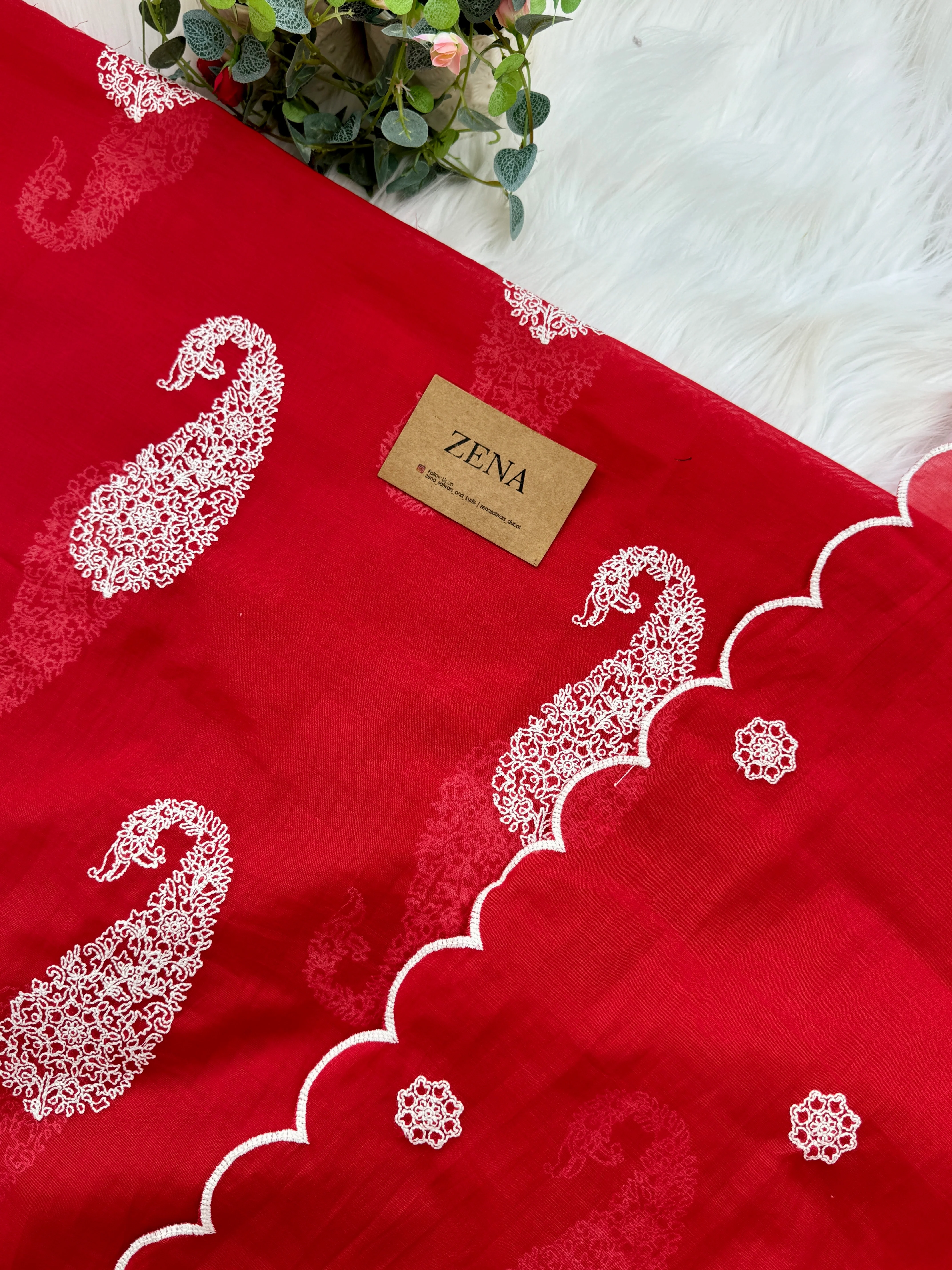 🌟 Mul Chanderi Embroidered Unstitched Suit 🌟 - Image 7
