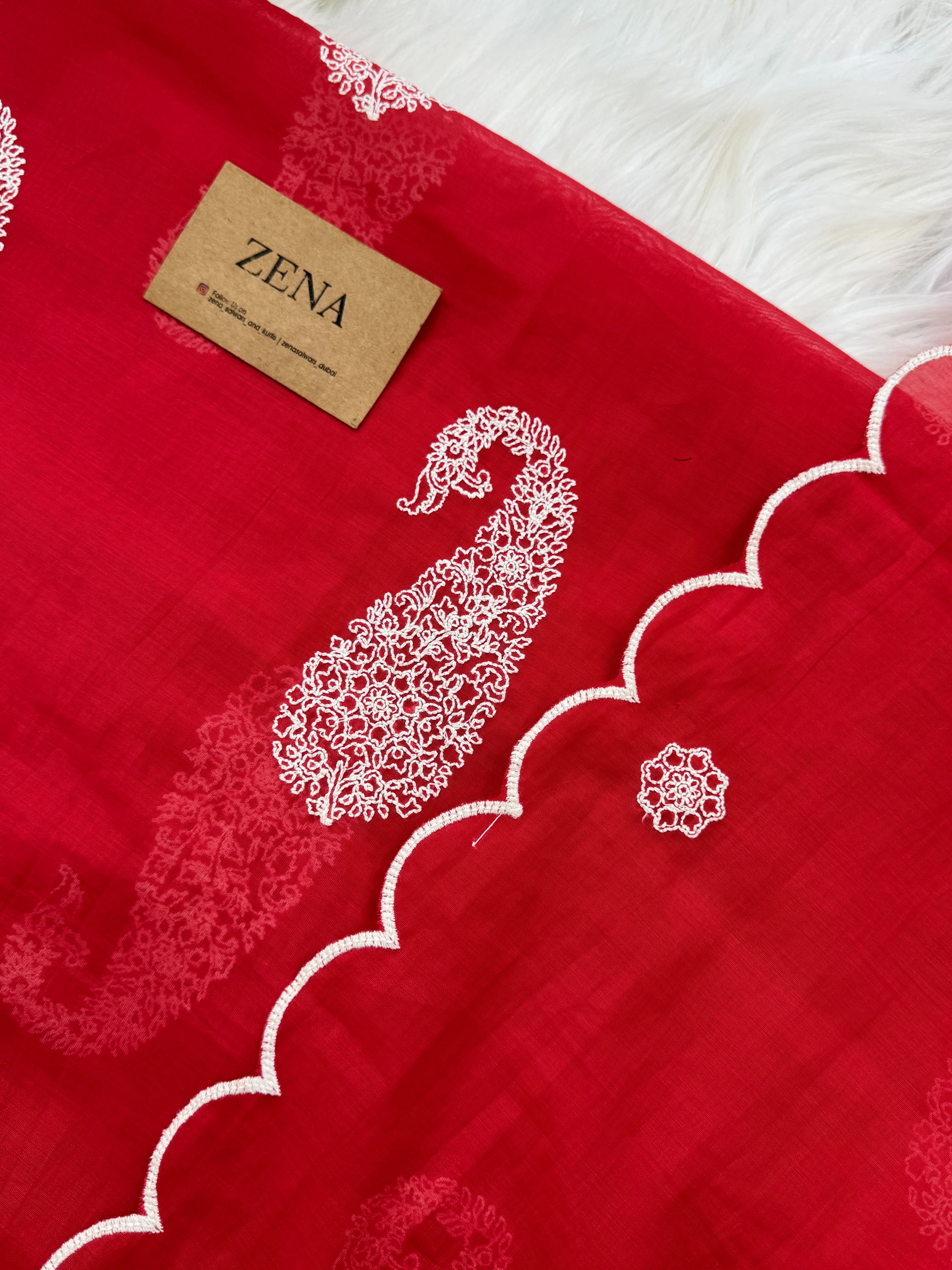 🌟 Mul Chanderi Embroidered Unstitched Suit 🌟 - Image 8