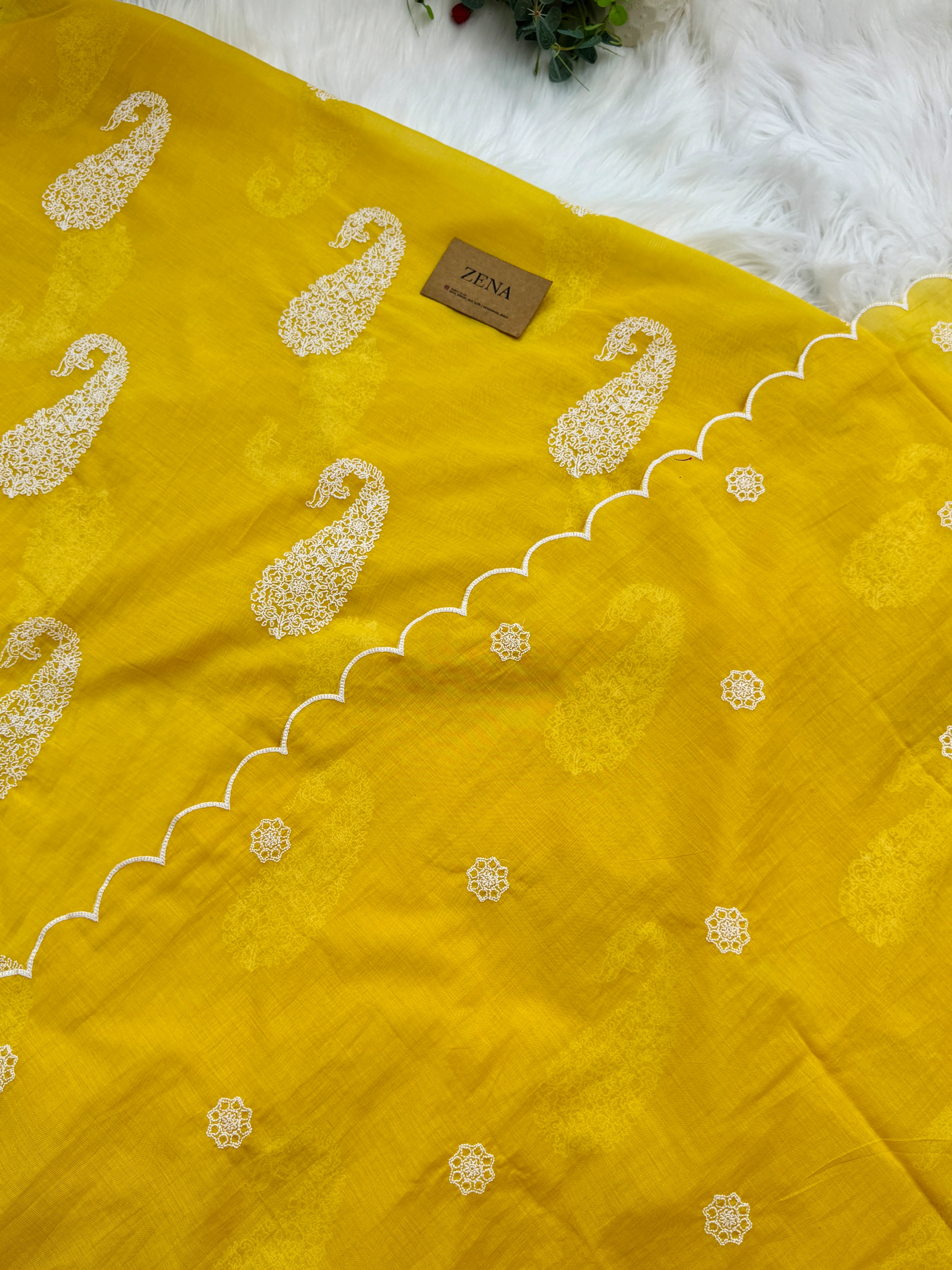 🌟 Mul Chanderi Embroidered Unstitched Suit 🌟 - Image 5