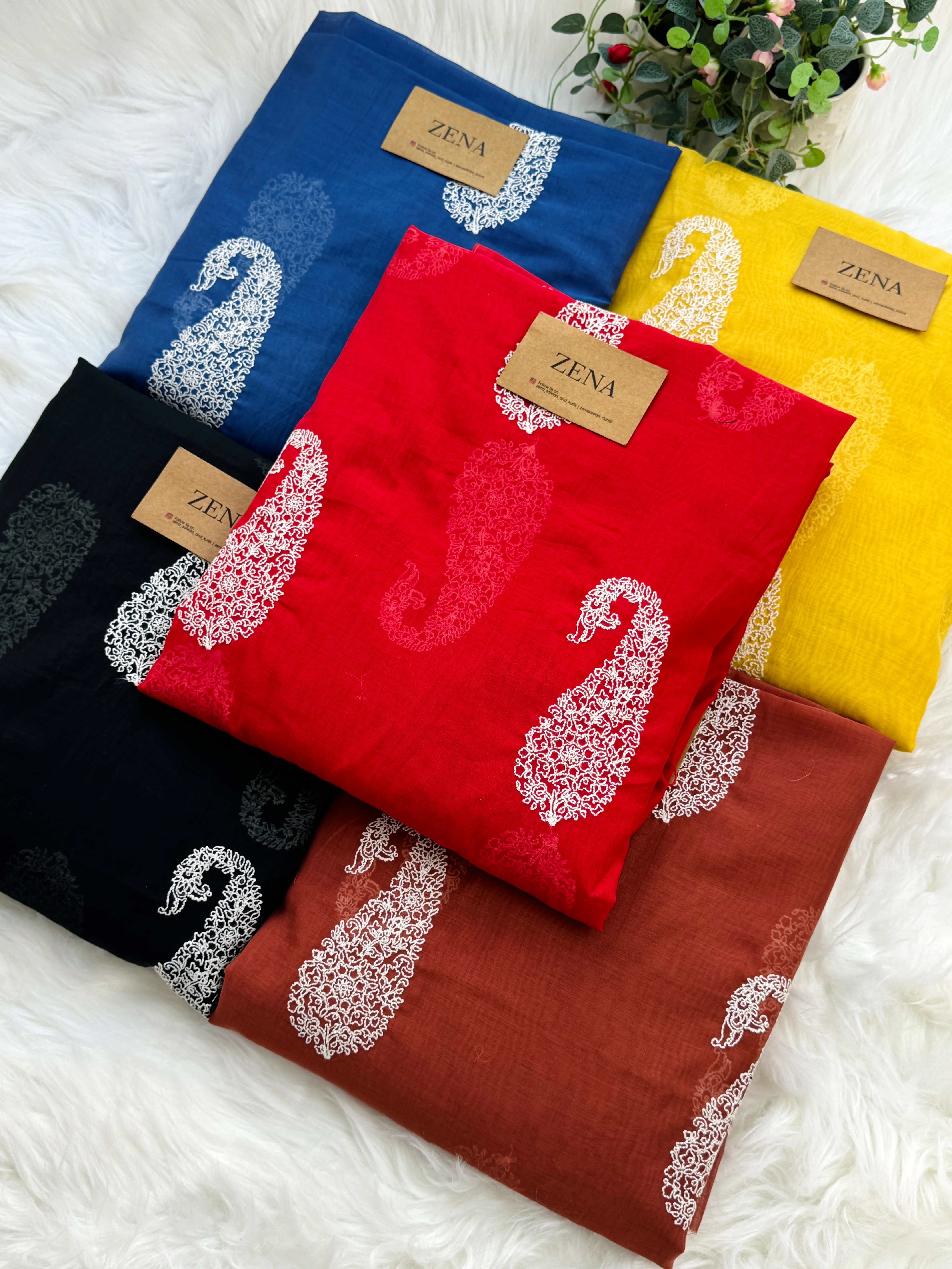 🌟 Mul Chanderi Embroidered Unstitched Suit 🌟 - Image 9