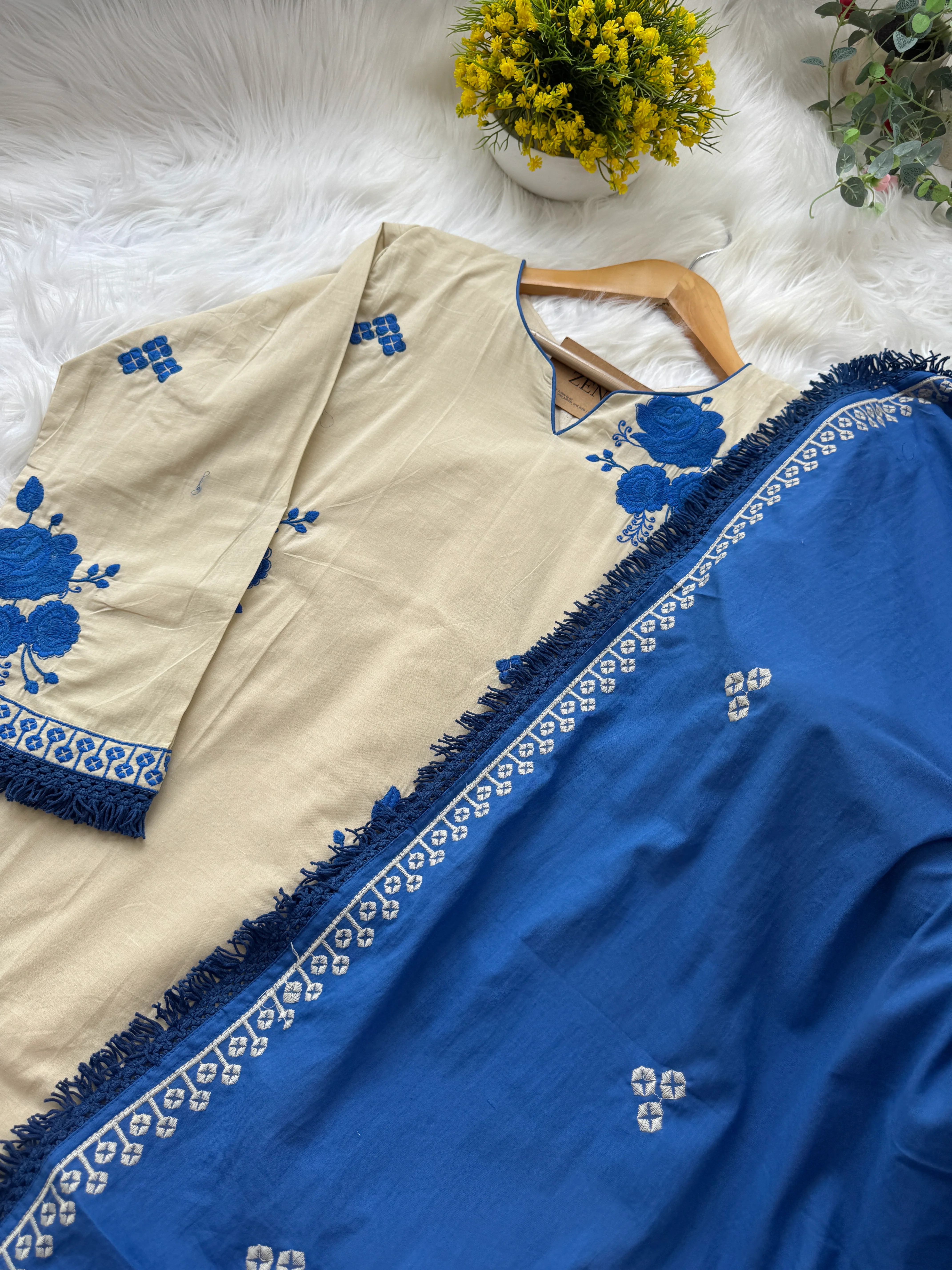 🌸 Premium Mul Cotton Embroidered Anarkali Set 🌸 - Image 4