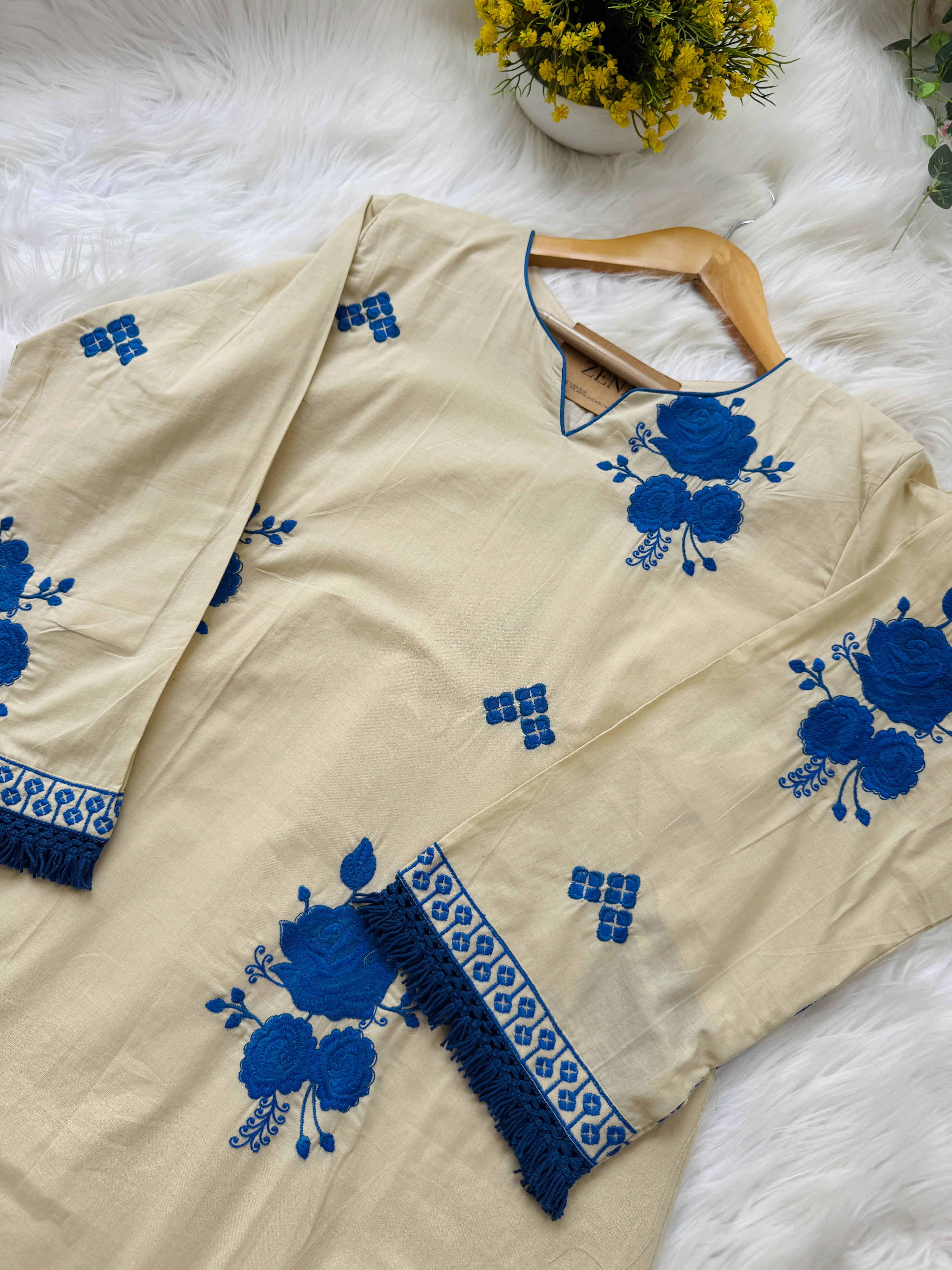 🌸 Premium Mul Cotton Embroidered Anarkali Set 🌸 - Image 5