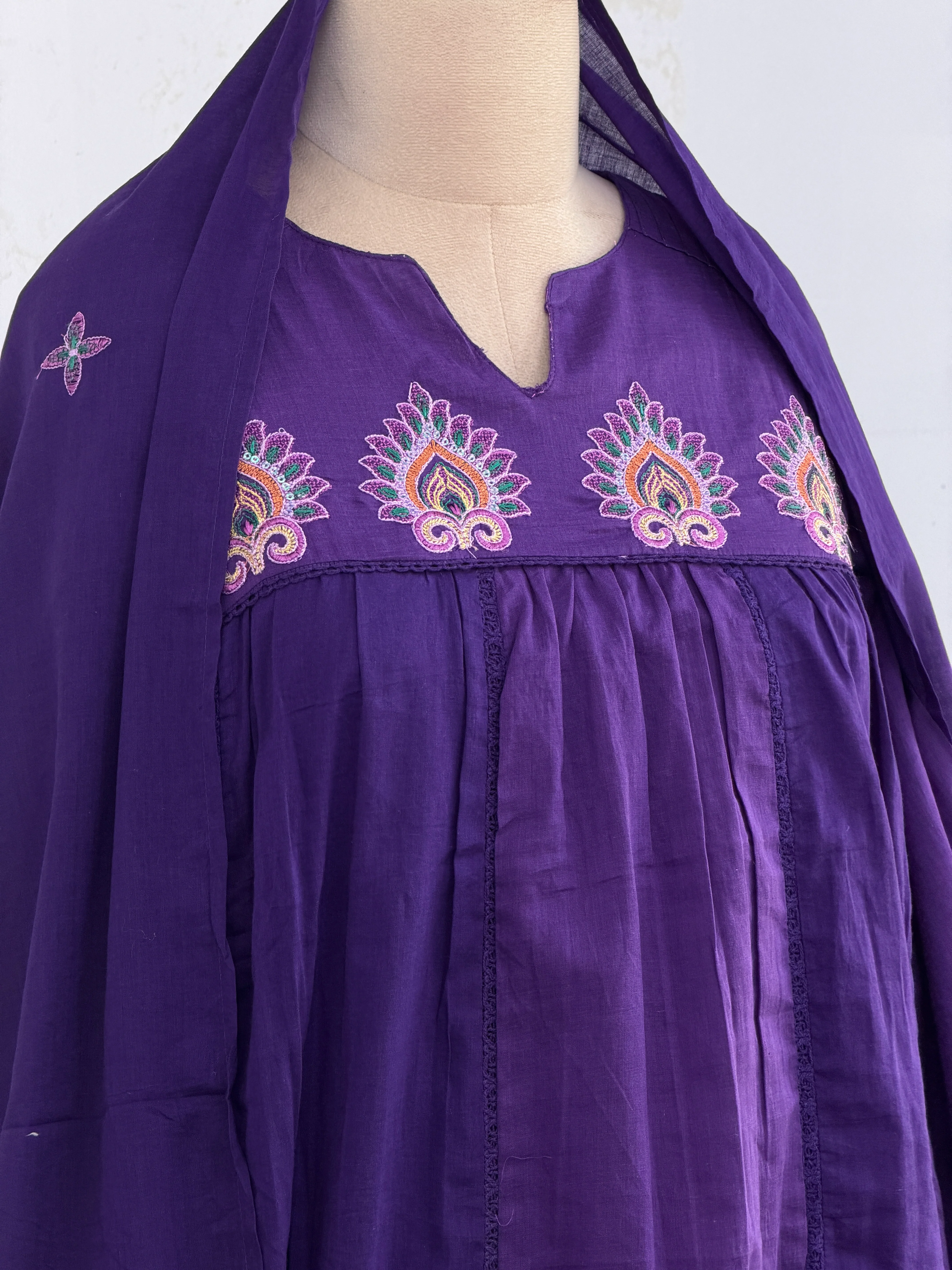 πΈ Pure Cotton Embroidered Anarkali Set πΈ - Image 5