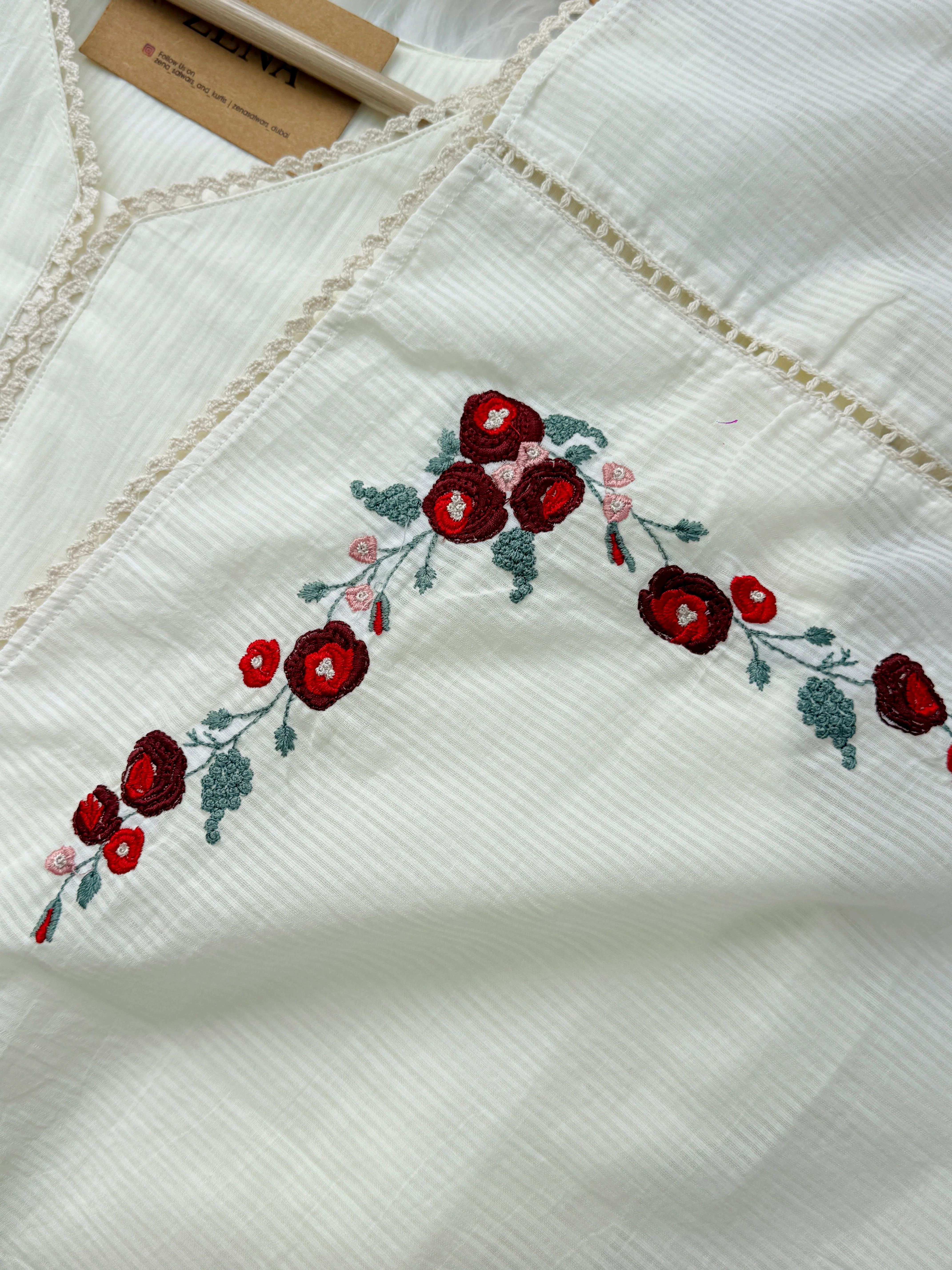 🌸 Pure Cotton Embroidered Kurti Set 🌸 - Image 5