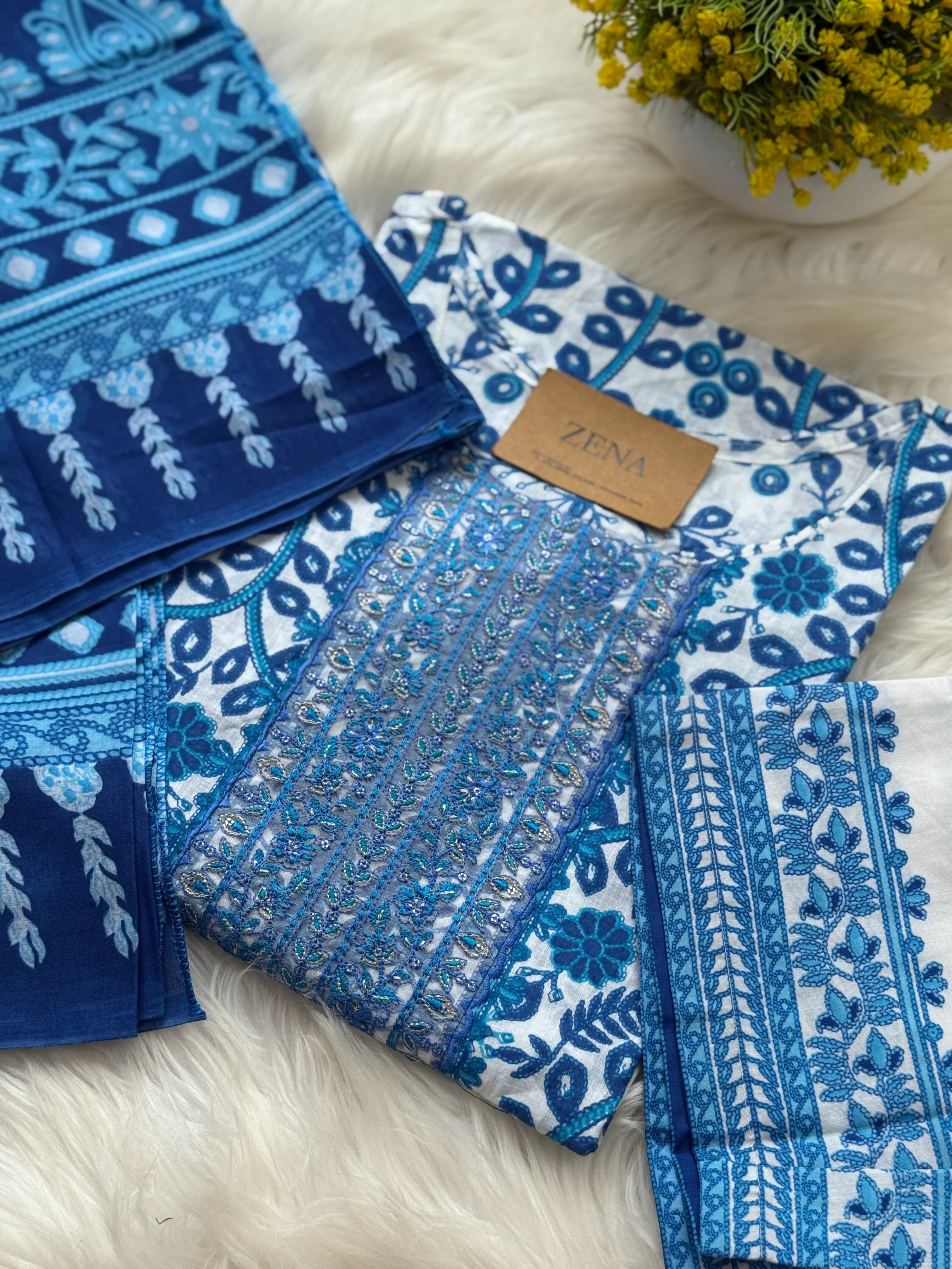 π Pure Cotton Pakistani Kurti Set with Embroidery π