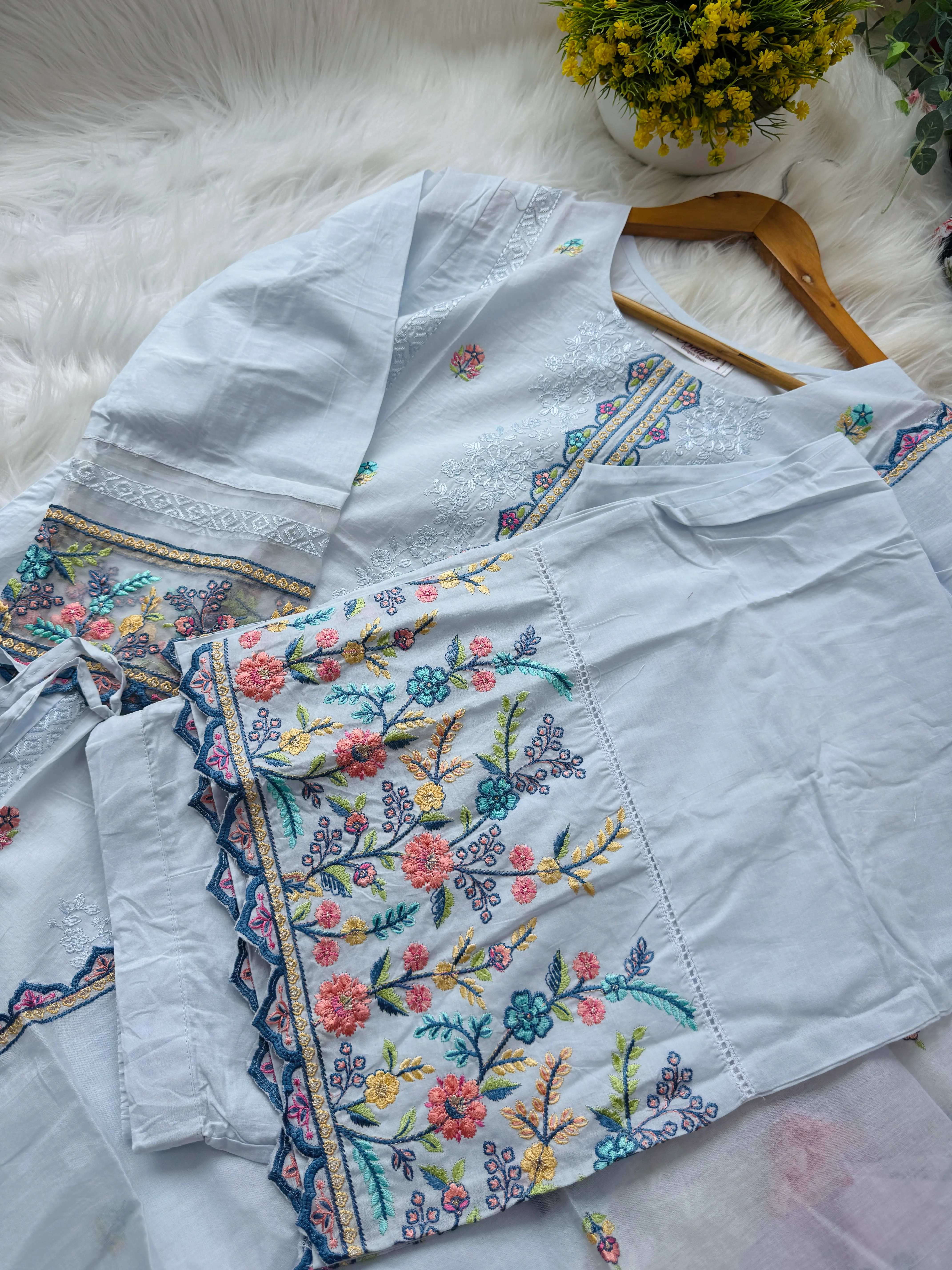 π Pure Cotton Pakistani Kurti Set with Embroidery π - Image 3