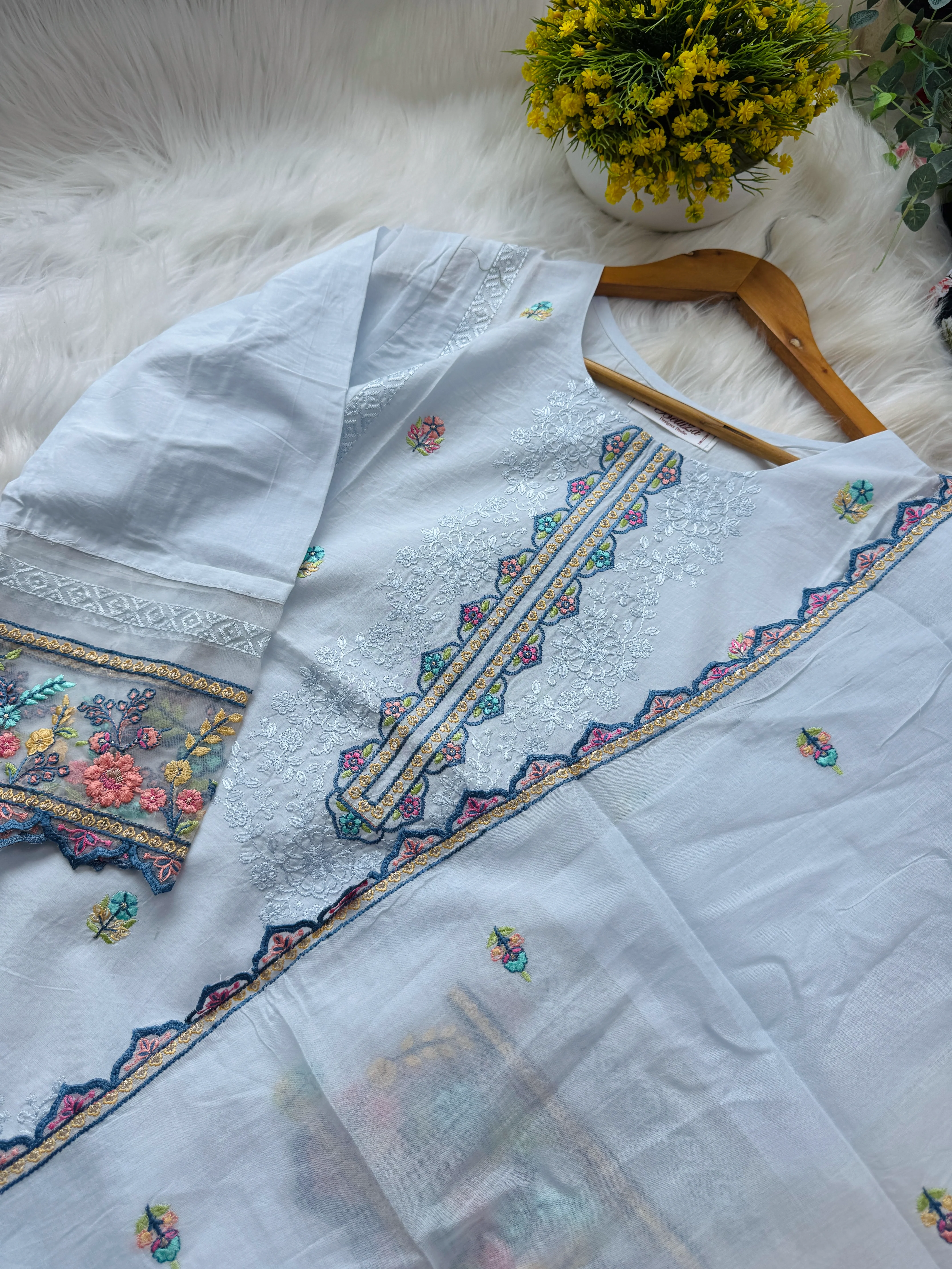 π Pure Cotton Pakistani Kurti Set with Embroidery π - Image 4
