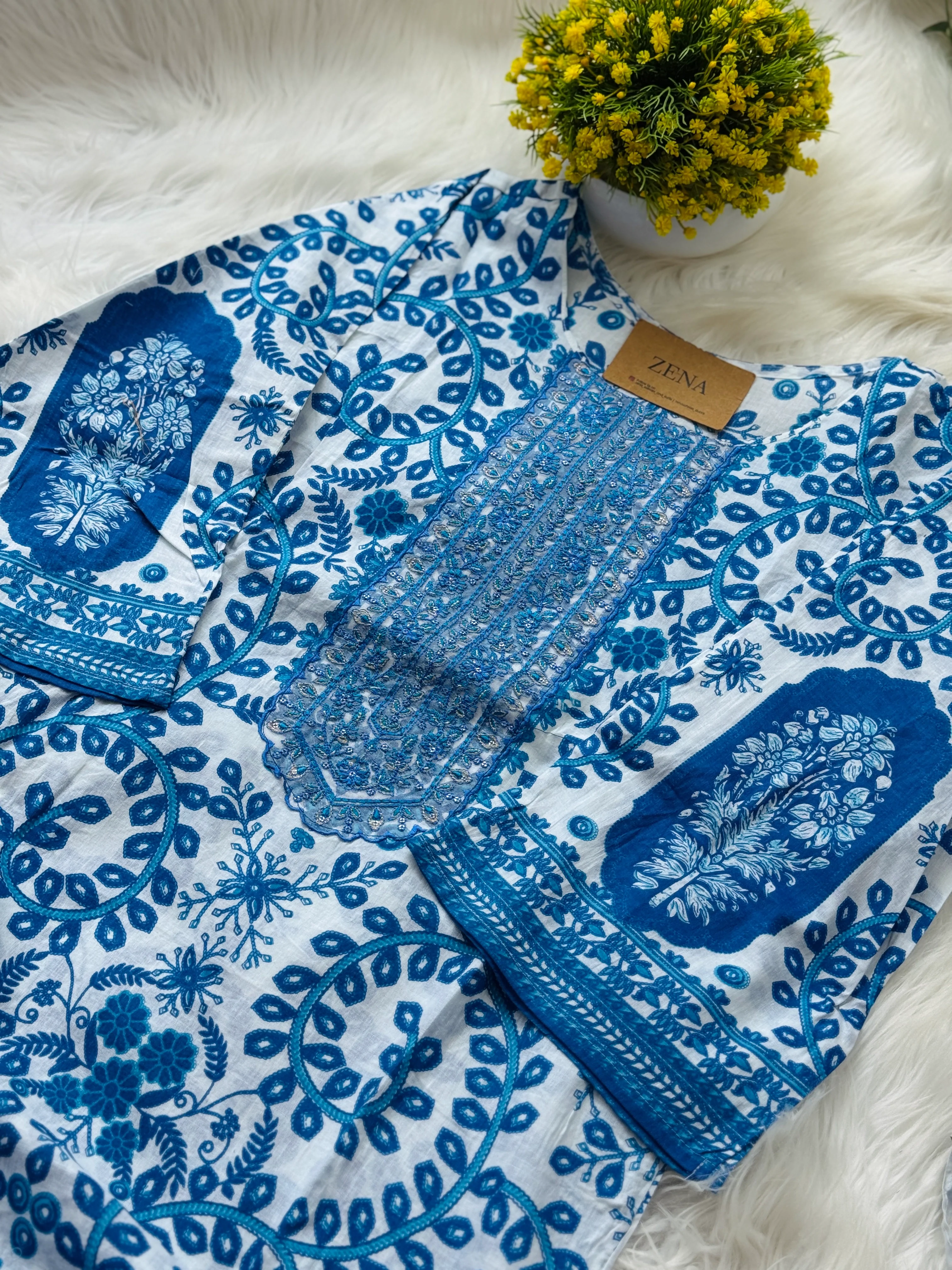π Pure Cotton Pakistani Kurti Set with Embroidery π - Image 4