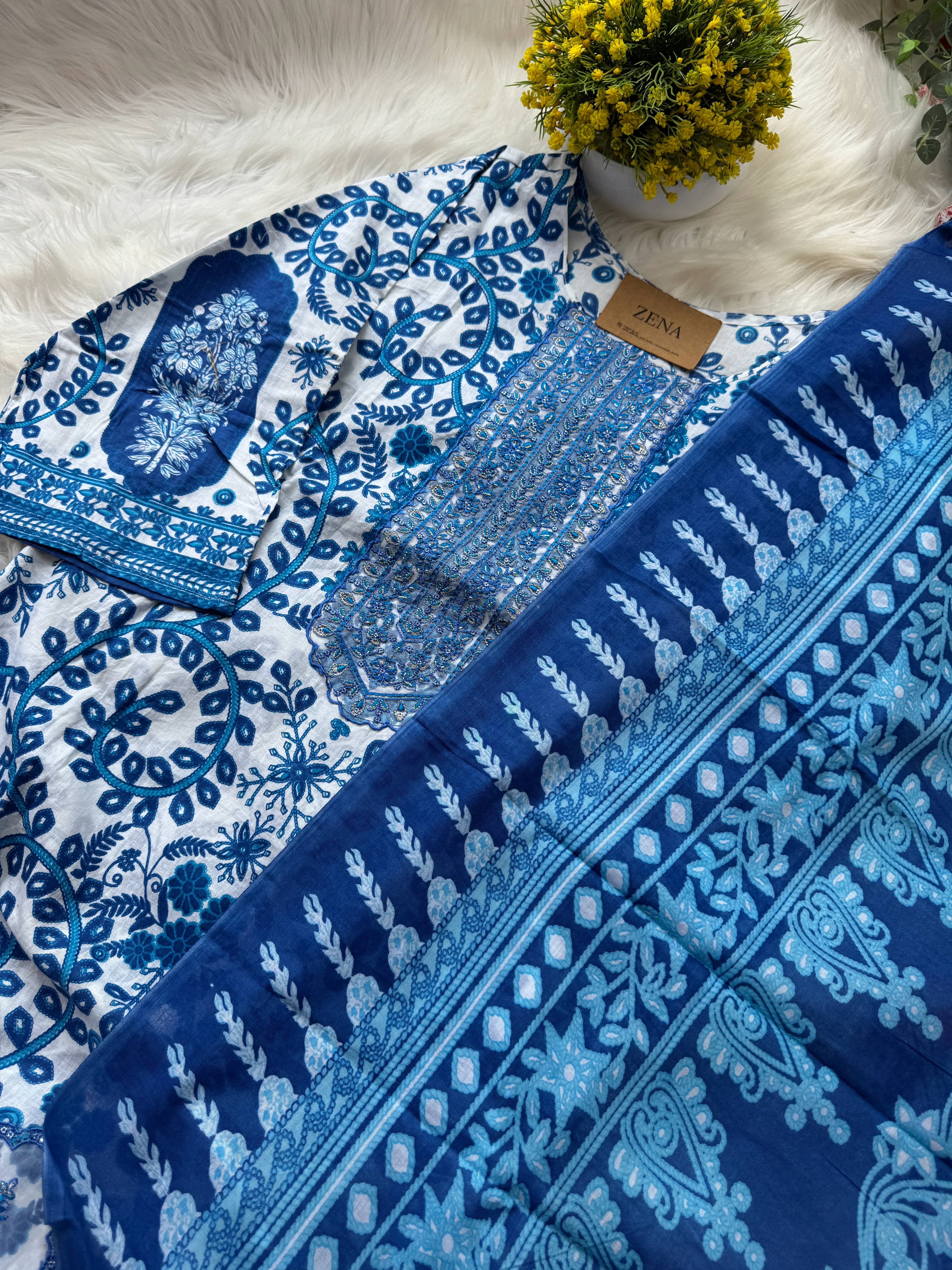 π Pure Cotton Pakistani Kurti Set with Embroidery π - Image 5