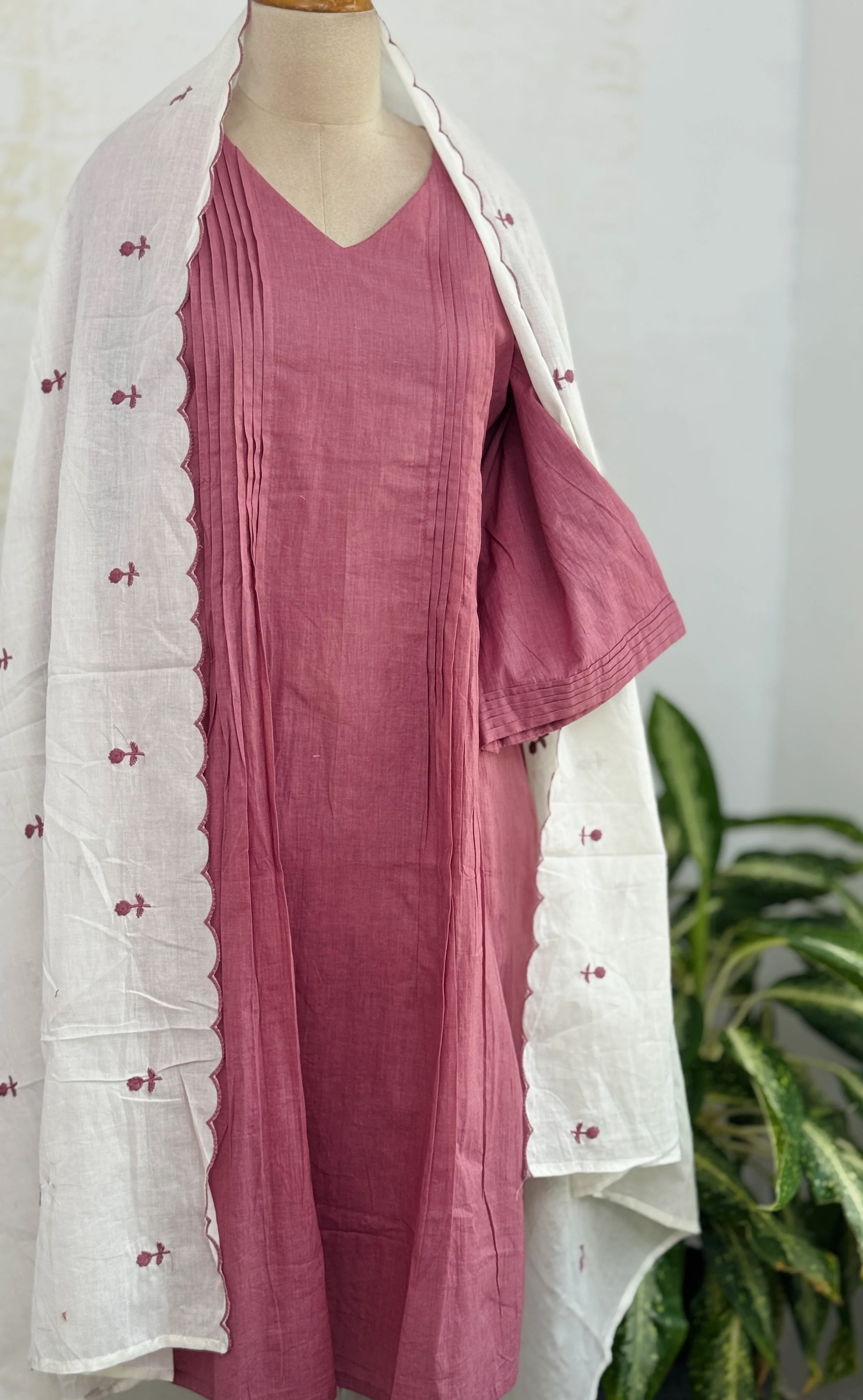 πΈ Pure Mul Cotton Embroidered Anarkali Set πΈ - Image 2