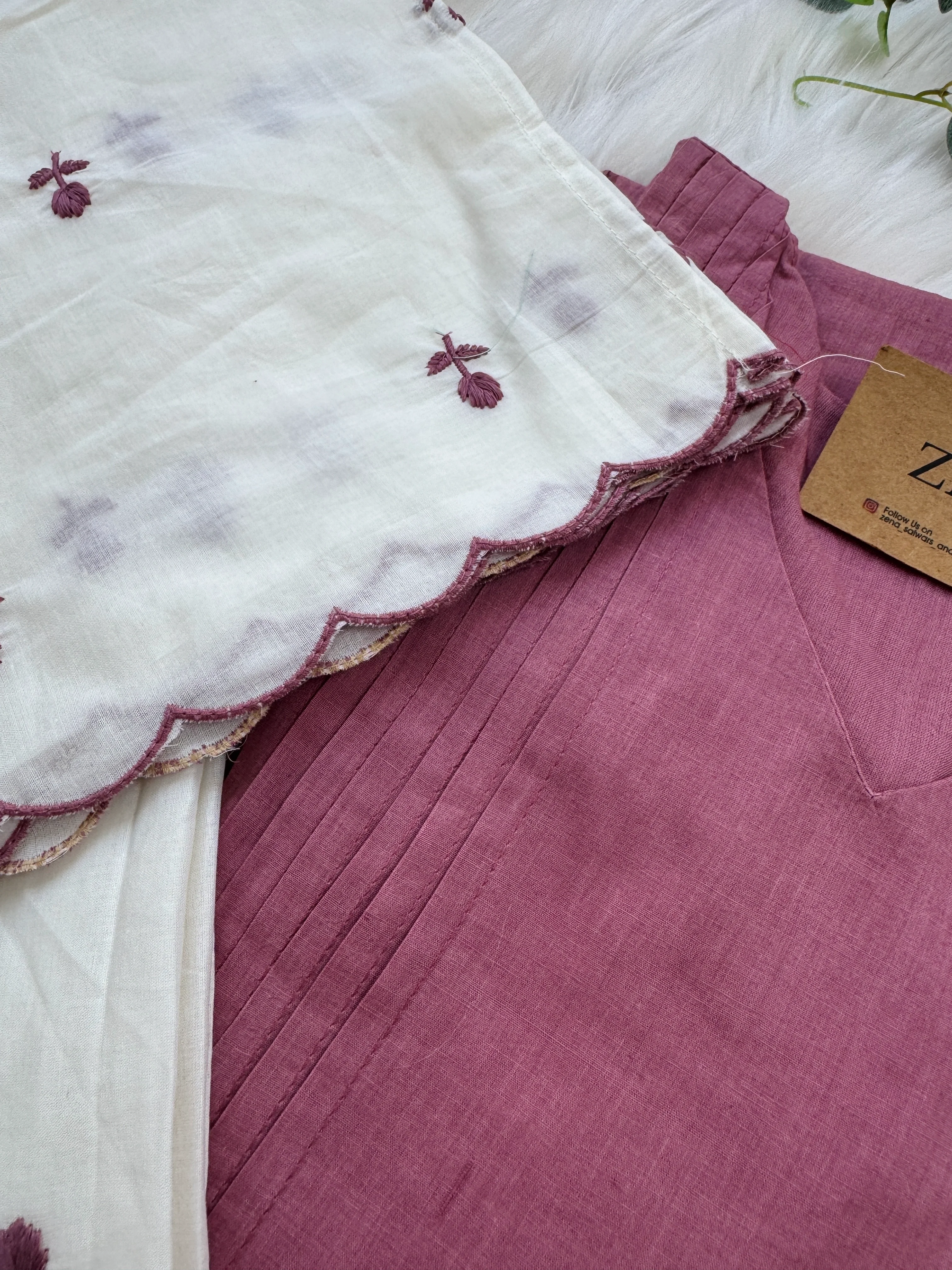 πΈ Pure Mul Cotton Embroidered Anarkali Set πΈ - Image 5
