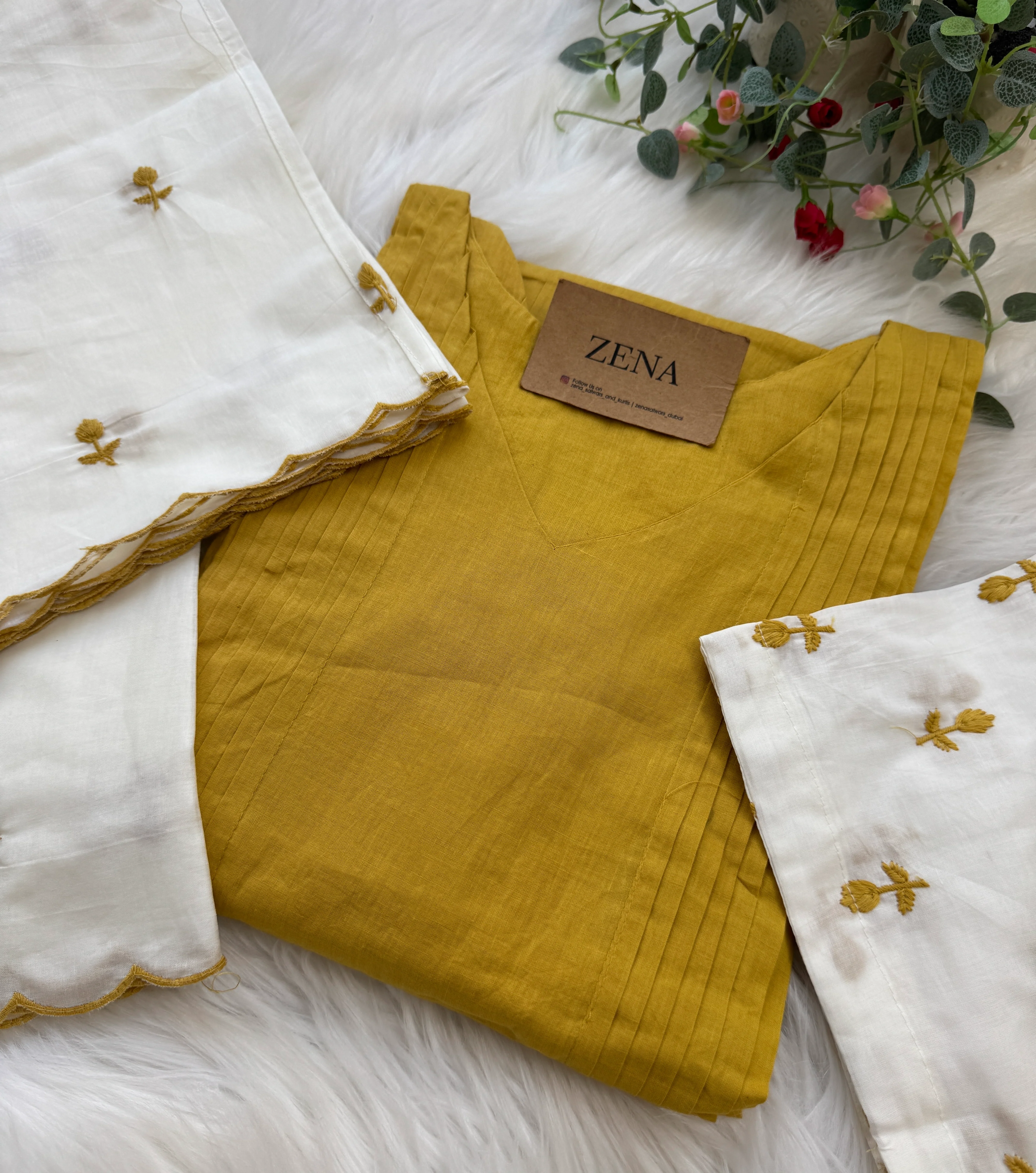 πΈ Pure Mul Cotton Embroidered Anarkali Set πΈ