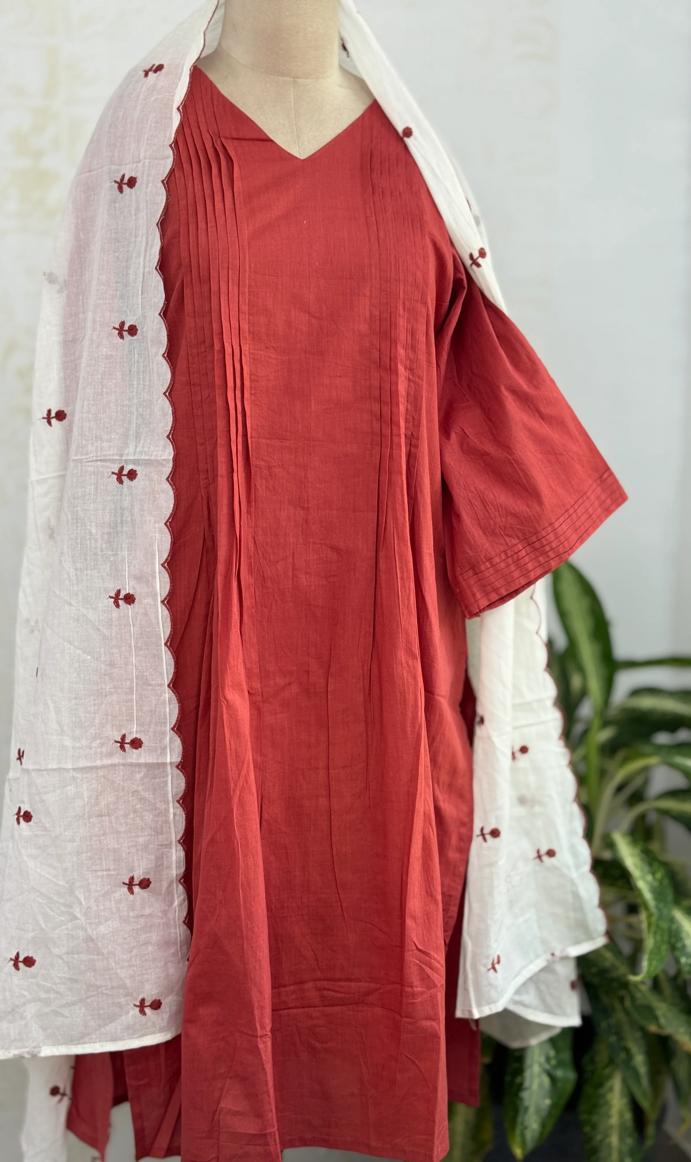 πΈ Pure Mul Cotton Embroidered Anarkali Set πΈ - Image 2