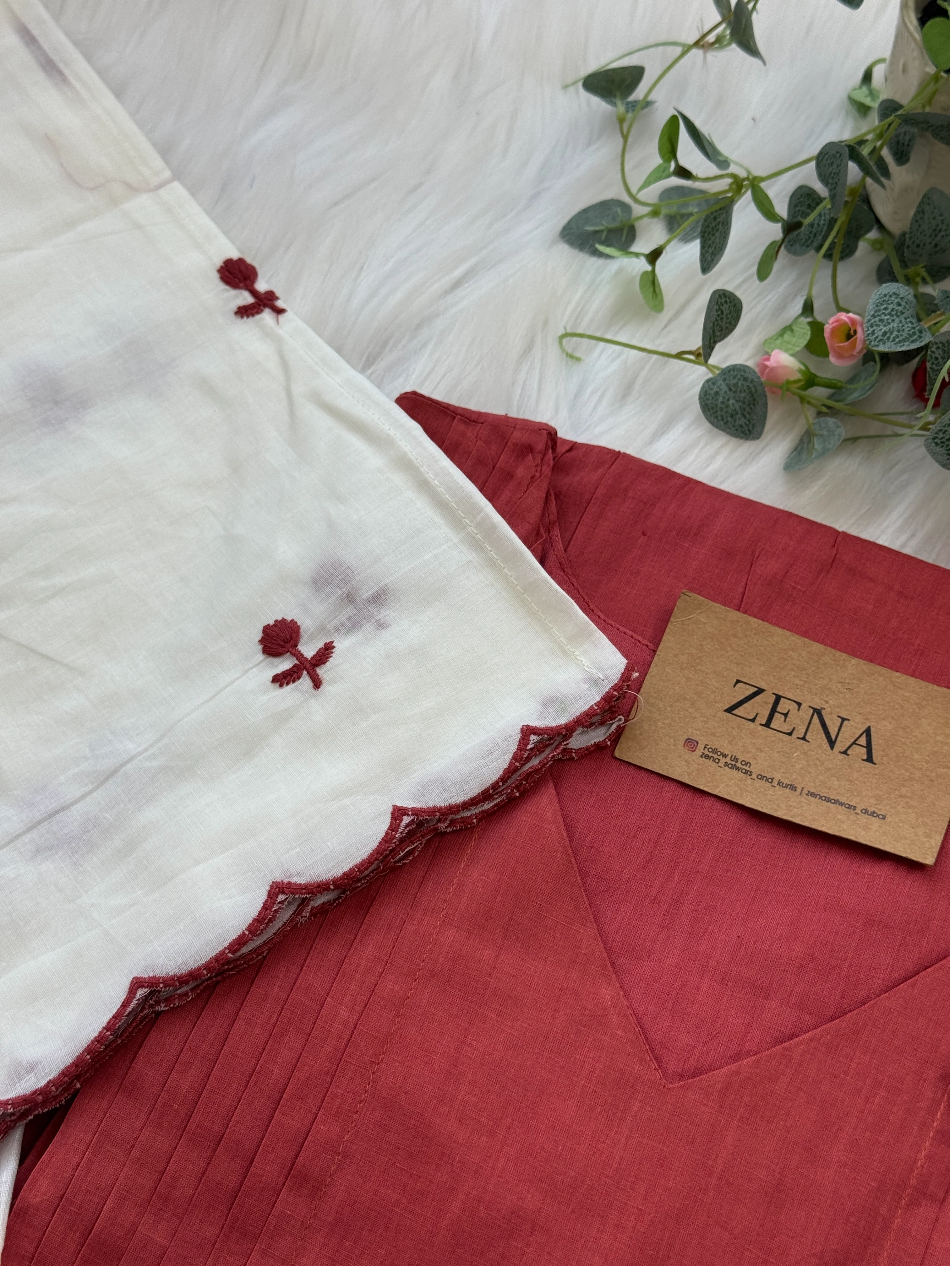 πΈ Pure Mul Cotton Embroidered Anarkali Set πΈ - Image 7