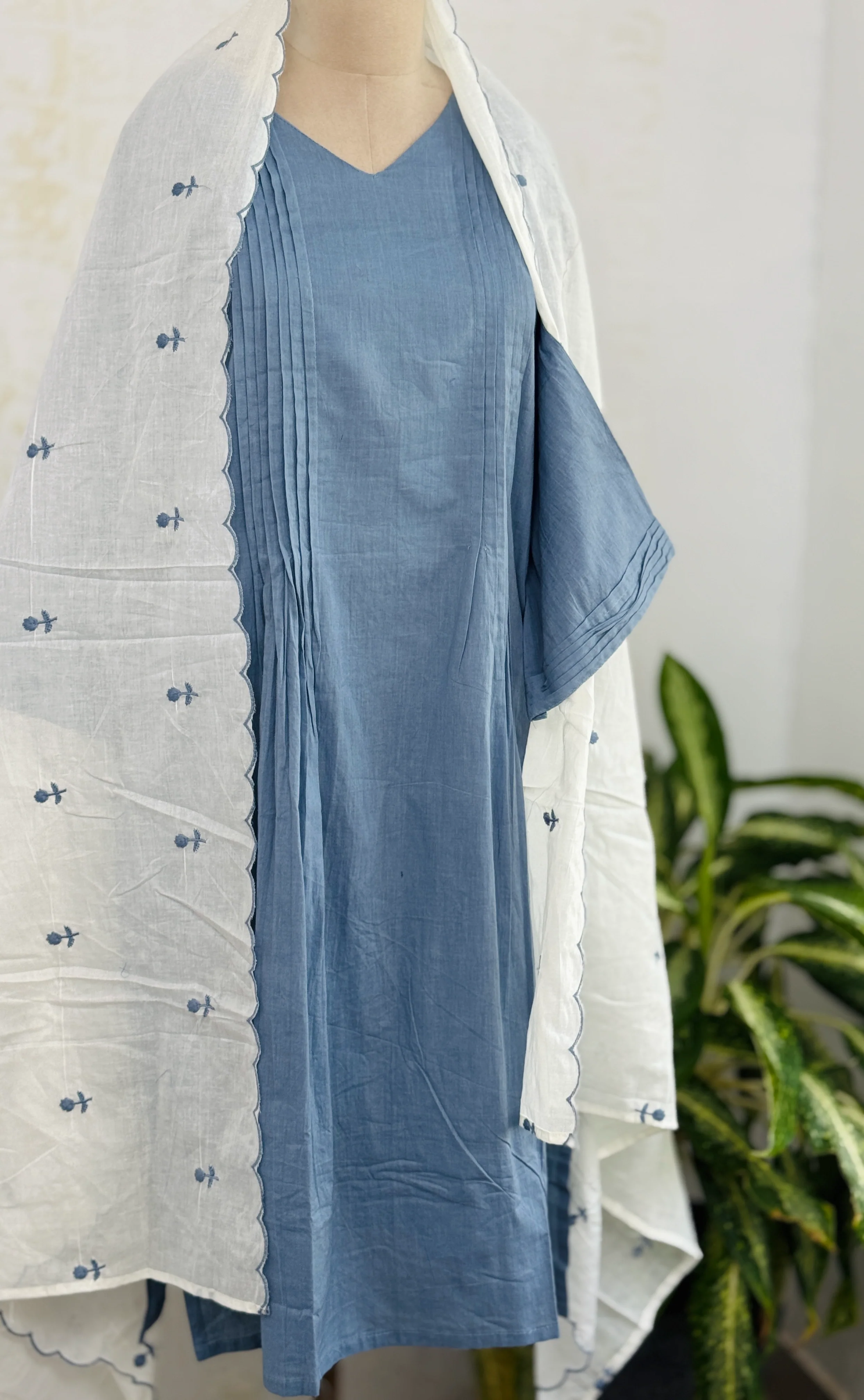 πΈ Pure Mul Cotton Embroidered Anarkali Set πΈ - Image 2