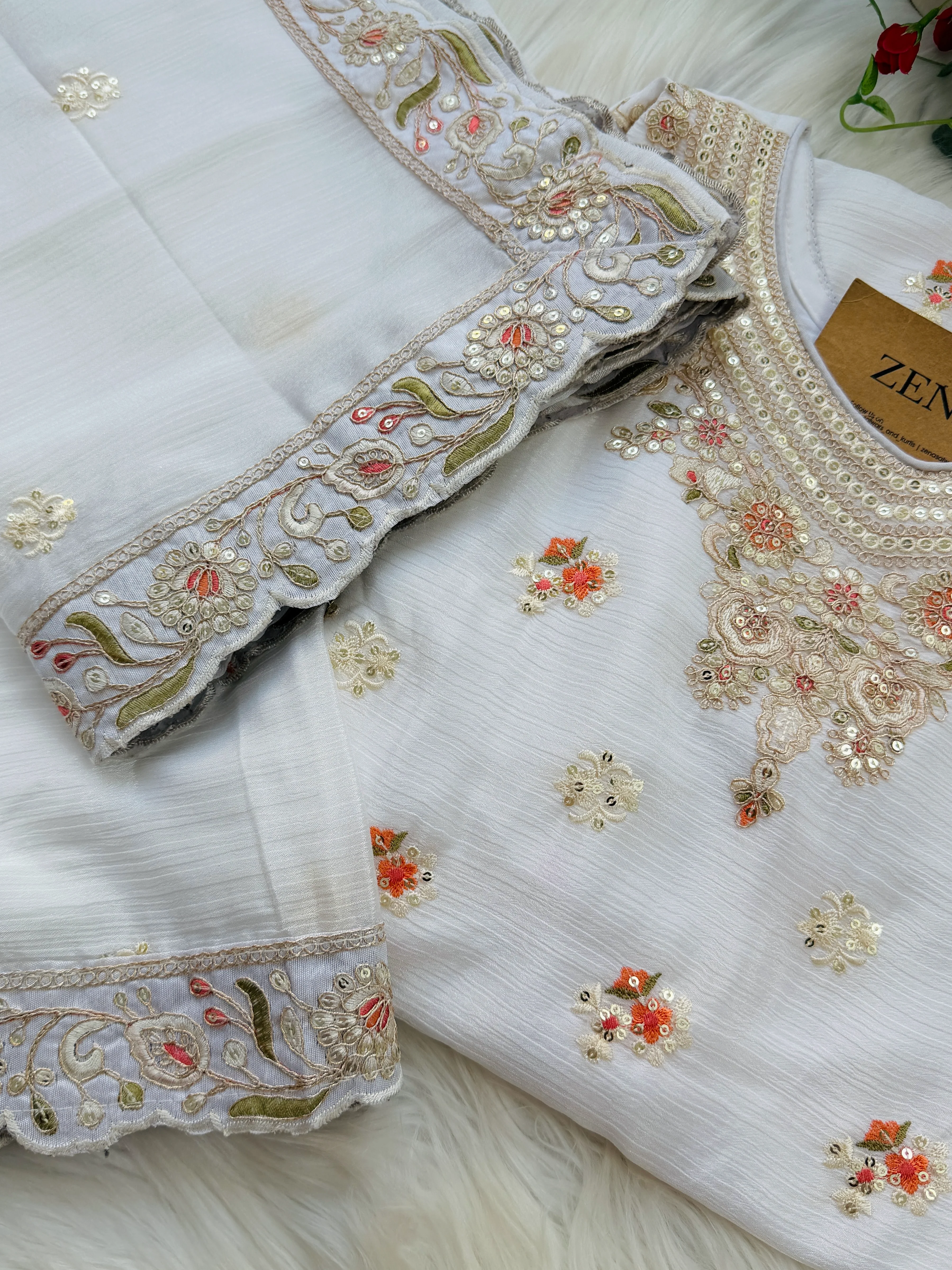β¨ Chinnon Embroidered Party Wear Suit β¨ - Image 3