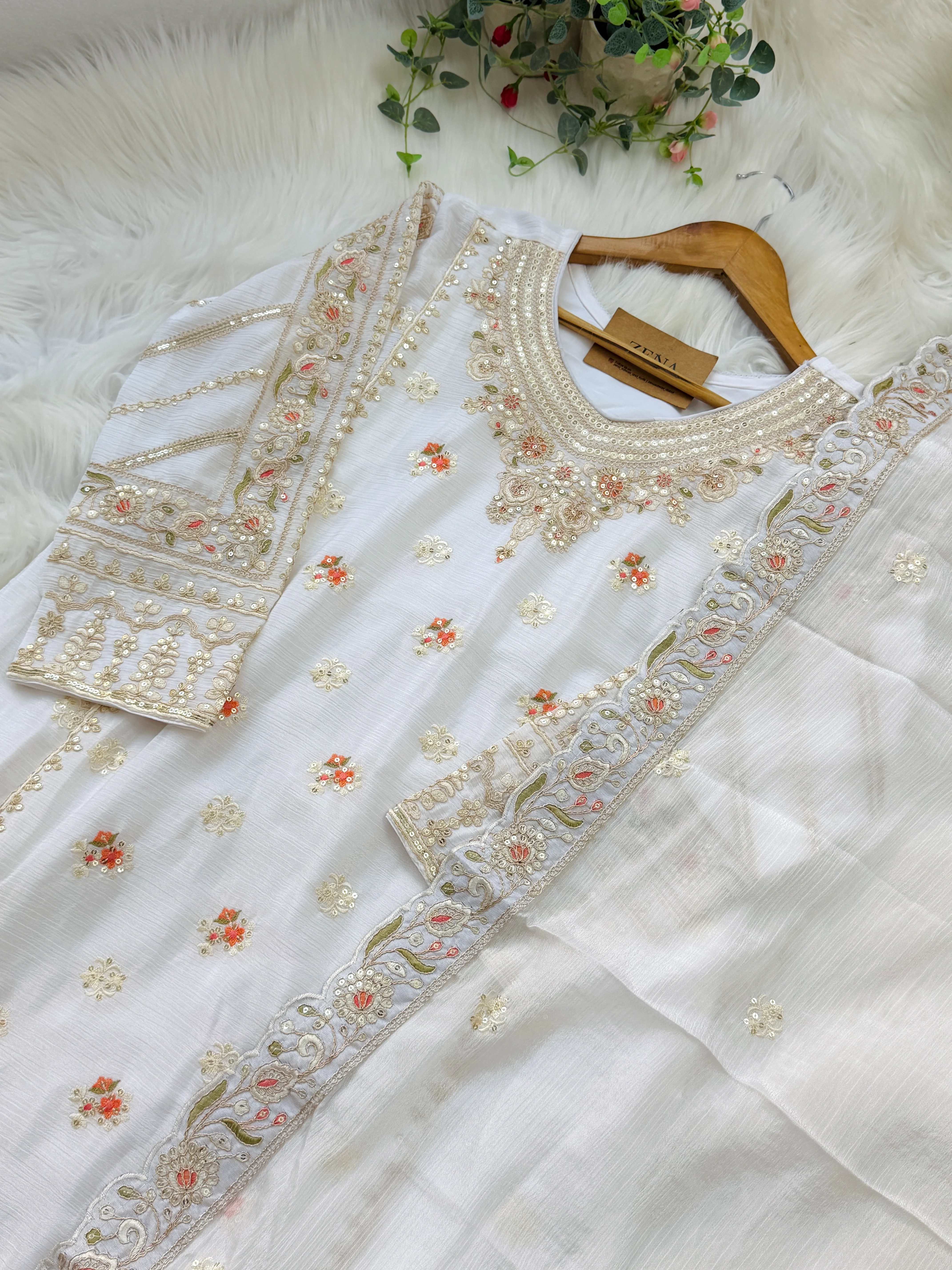 β¨ Chinnon Embroidered Party Wear Suit β¨ - Image 4