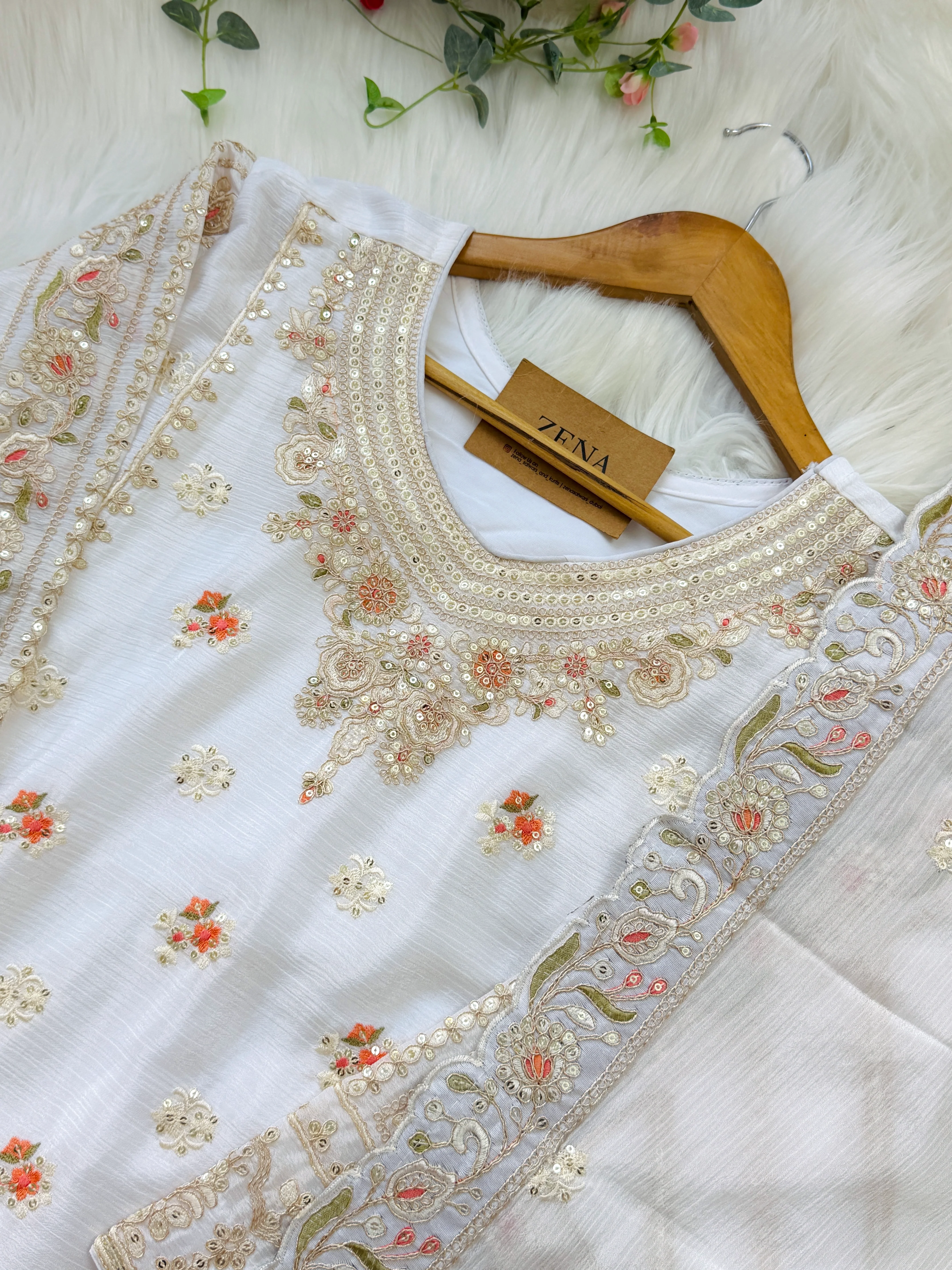 β¨ Chinnon Embroidered Party Wear Suit β¨ - Image 5