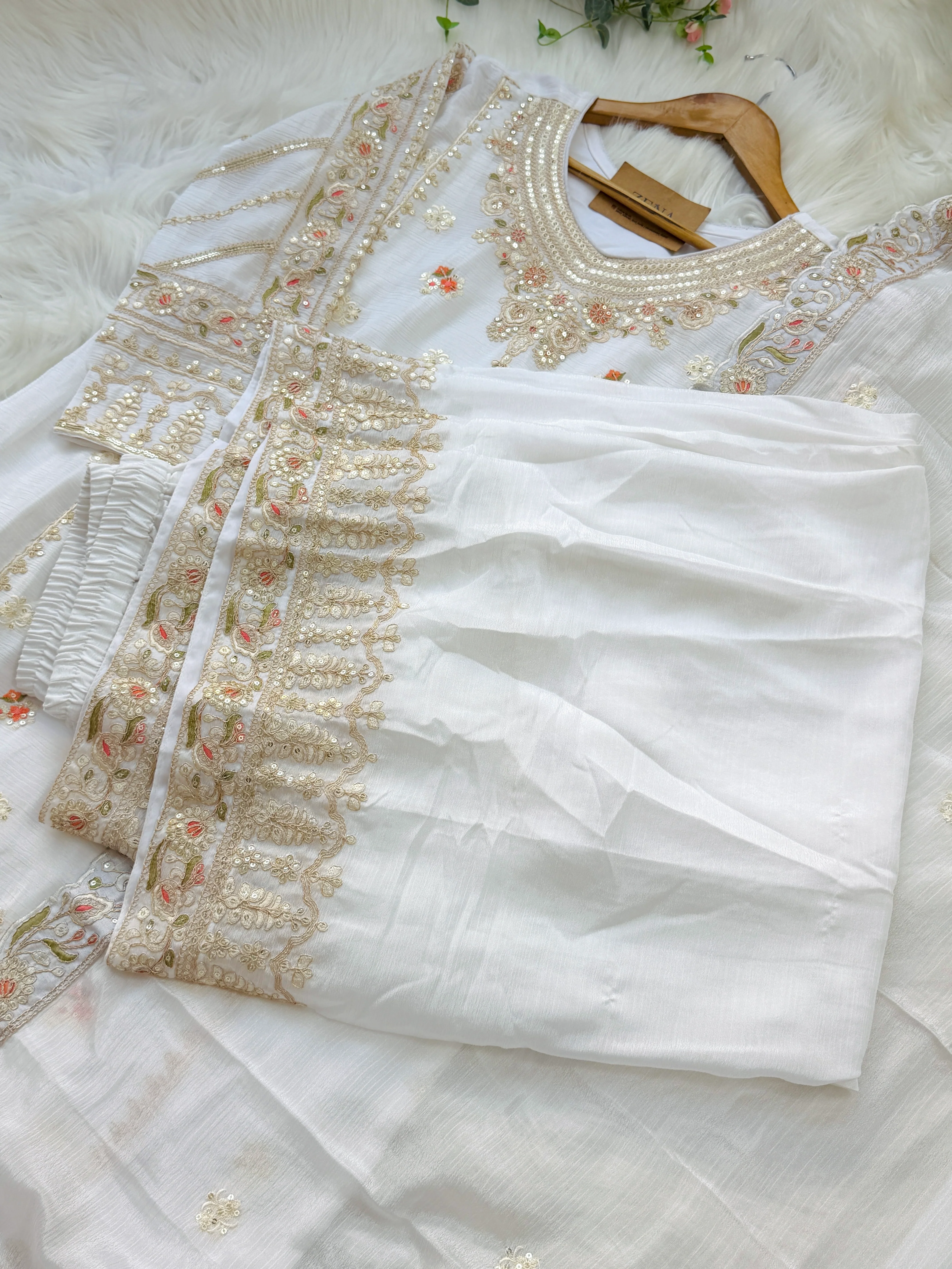 β¨ Chinnon Embroidered Party Wear Suit β¨ - Image 8