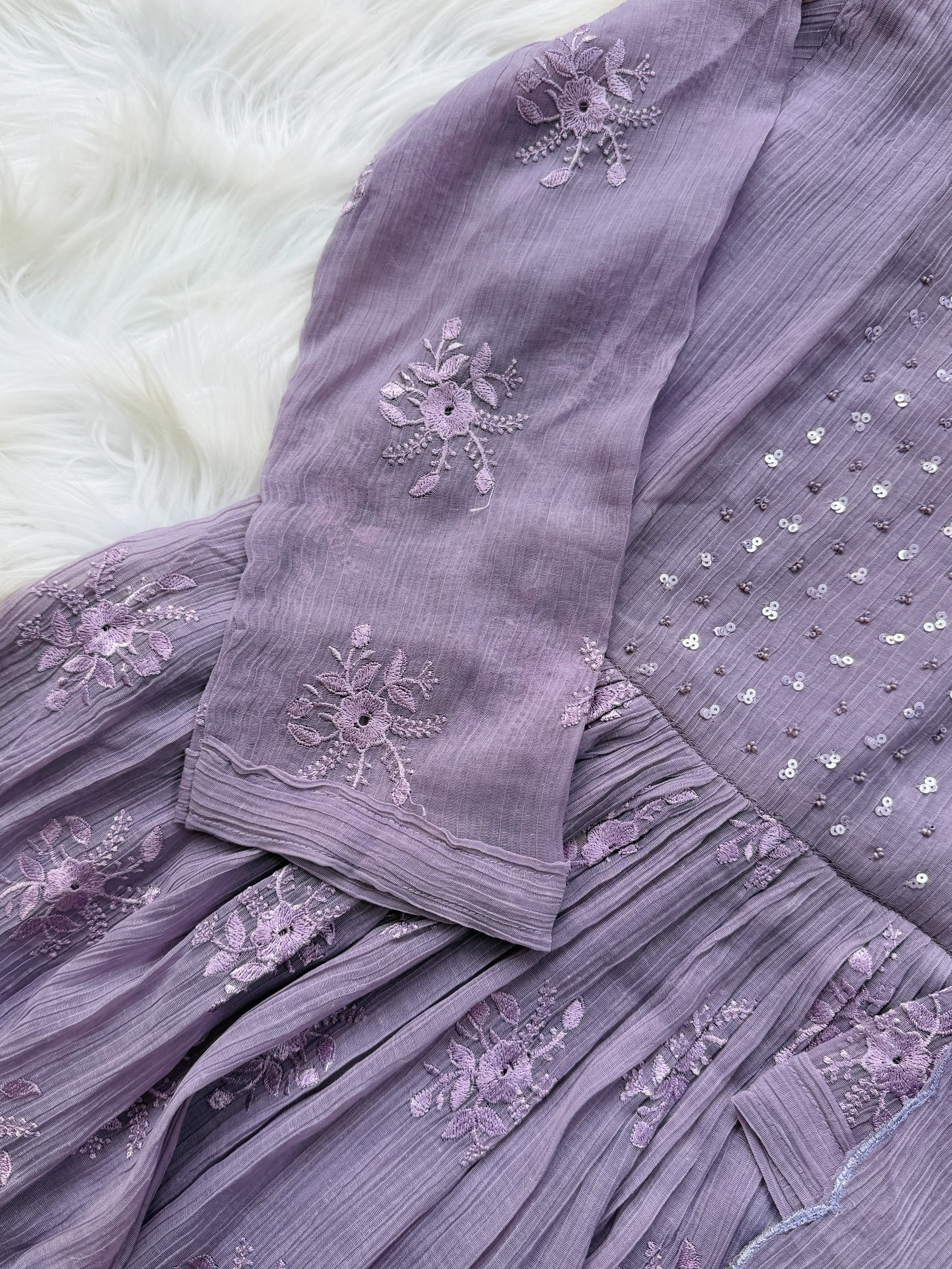 ✨ Chinnon Hand Detailed Embroidered Anarkali Set ✨ - Image 6