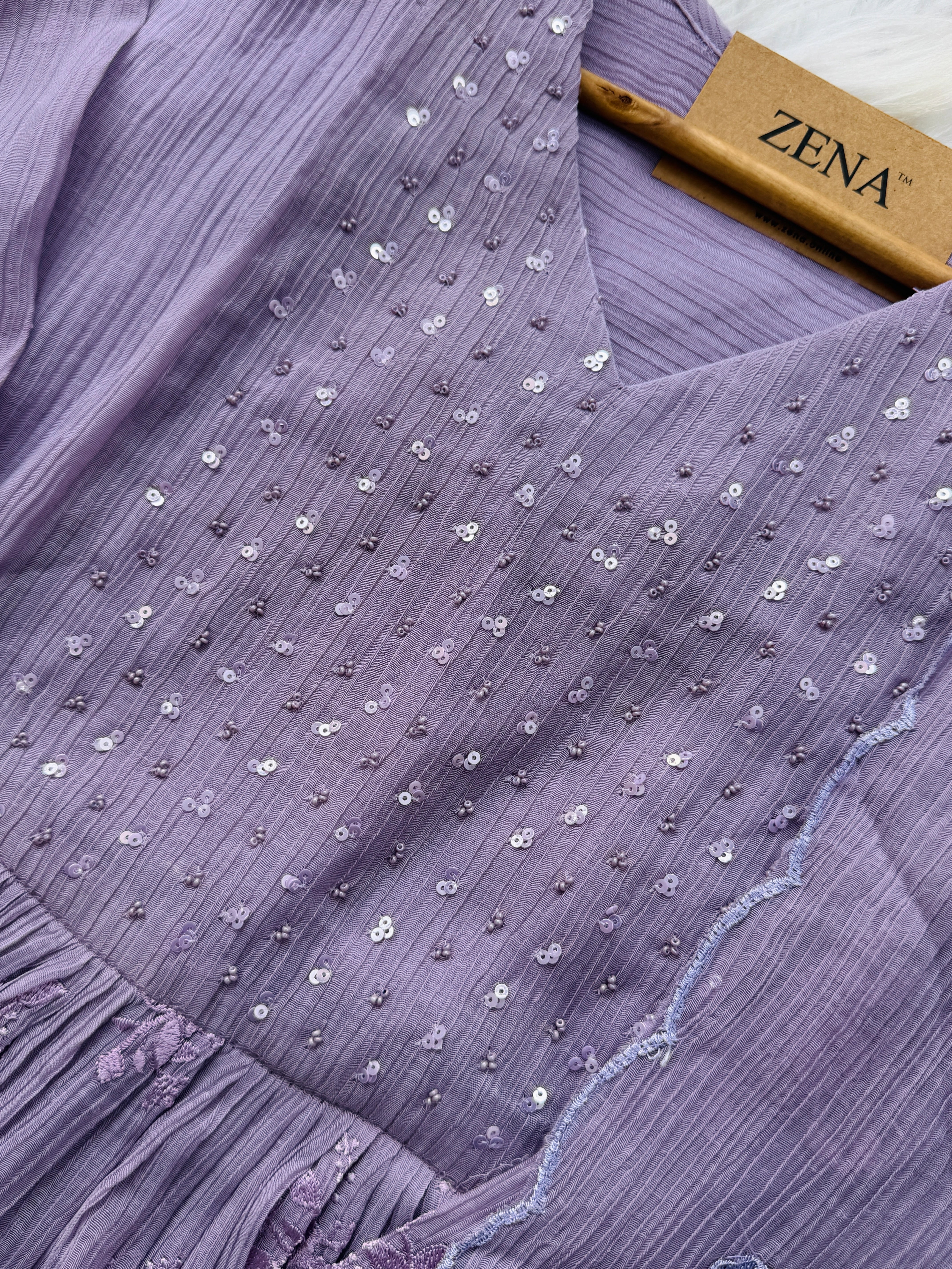 ✨ Chinnon Hand Detailed Embroidered Anarkali Set ✨ - Image 7