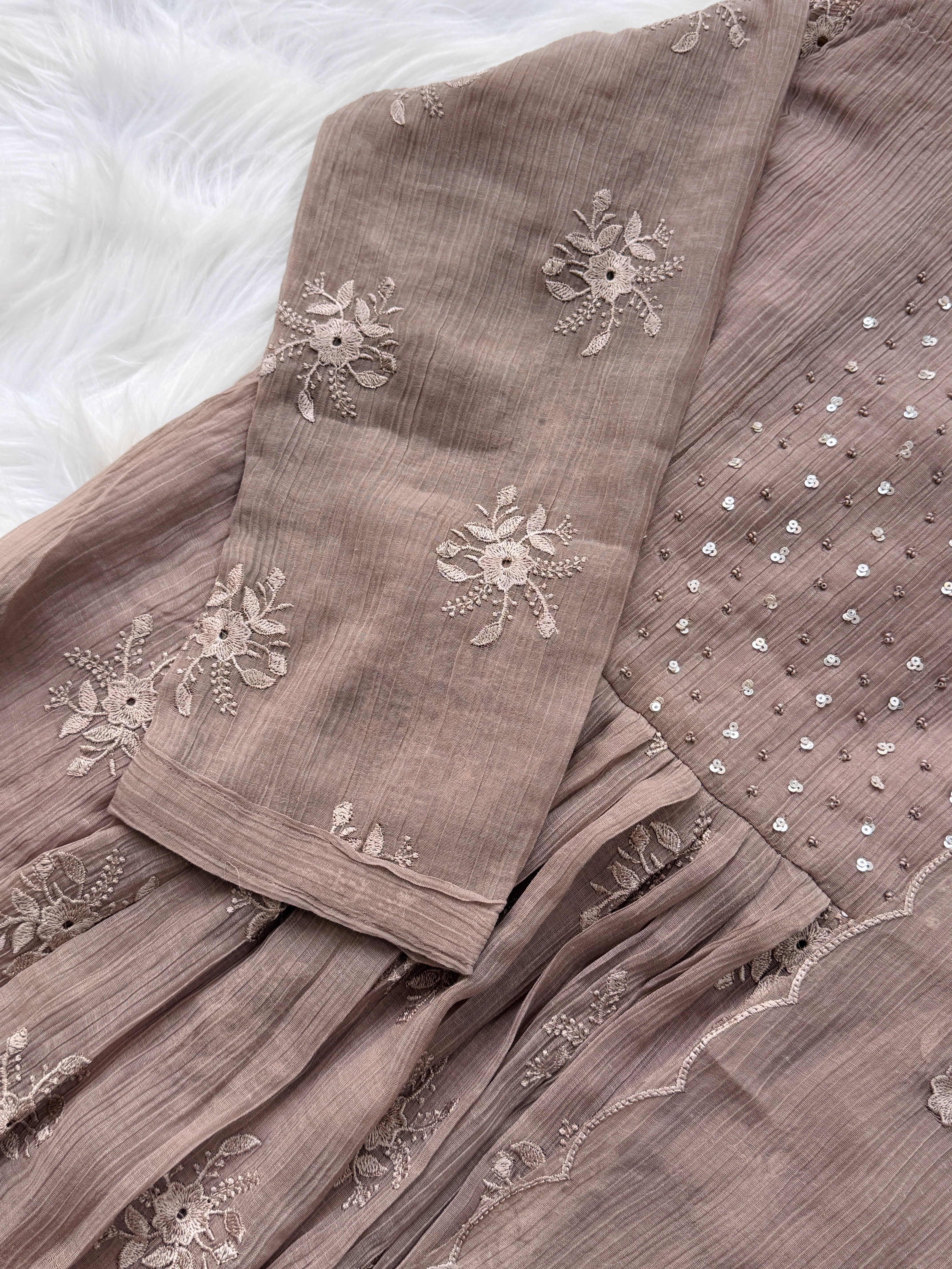 ✨ Chinnon Hand Detailed Embroidered Anarkali Set ✨ - Image 3