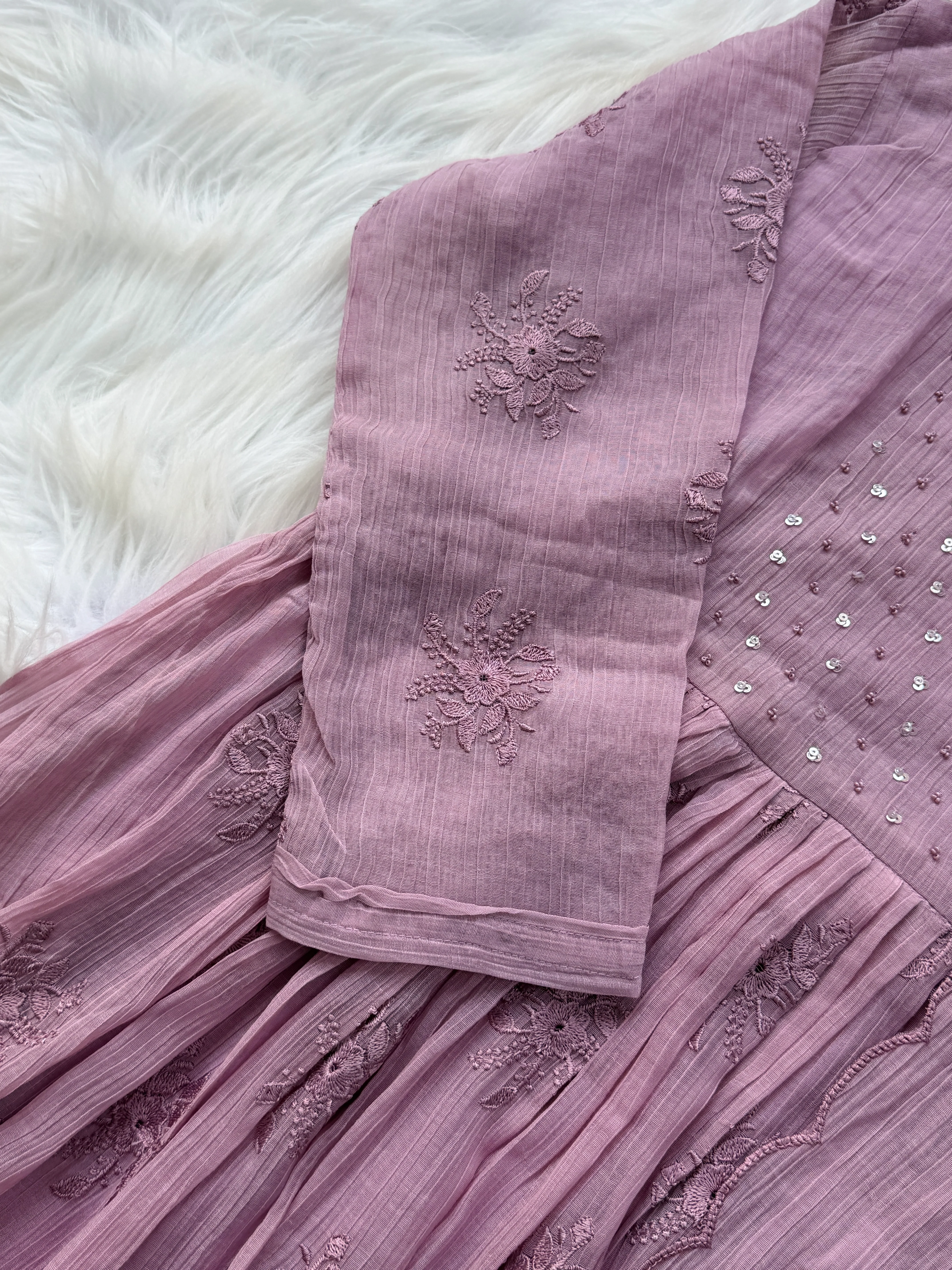 ✨ Chinnon Hand Detailed Embroidered Anarkali Set ✨ - Image 7