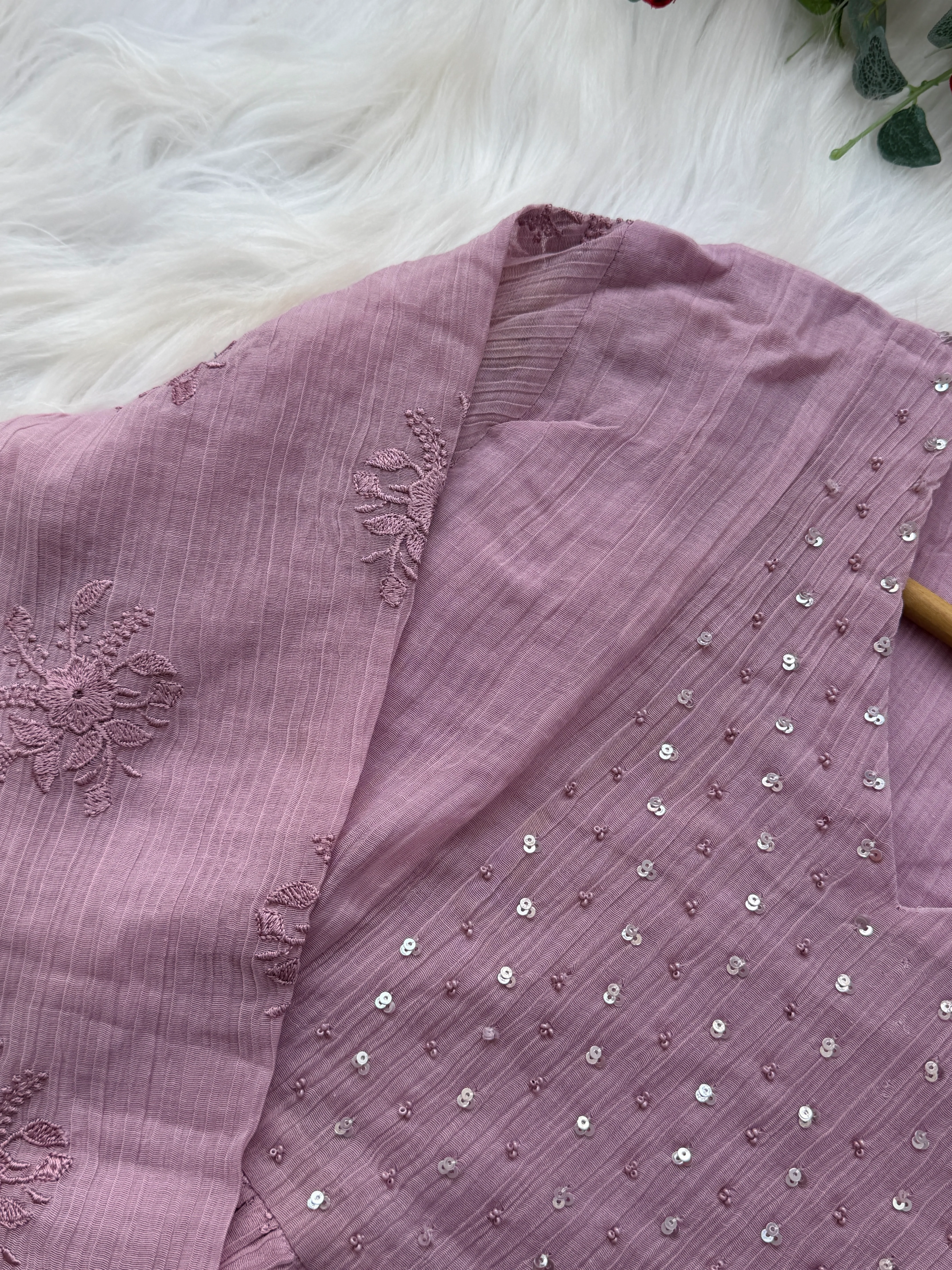 ✨ Chinnon Hand Detailed Embroidered Anarkali Set ✨ - Image 8