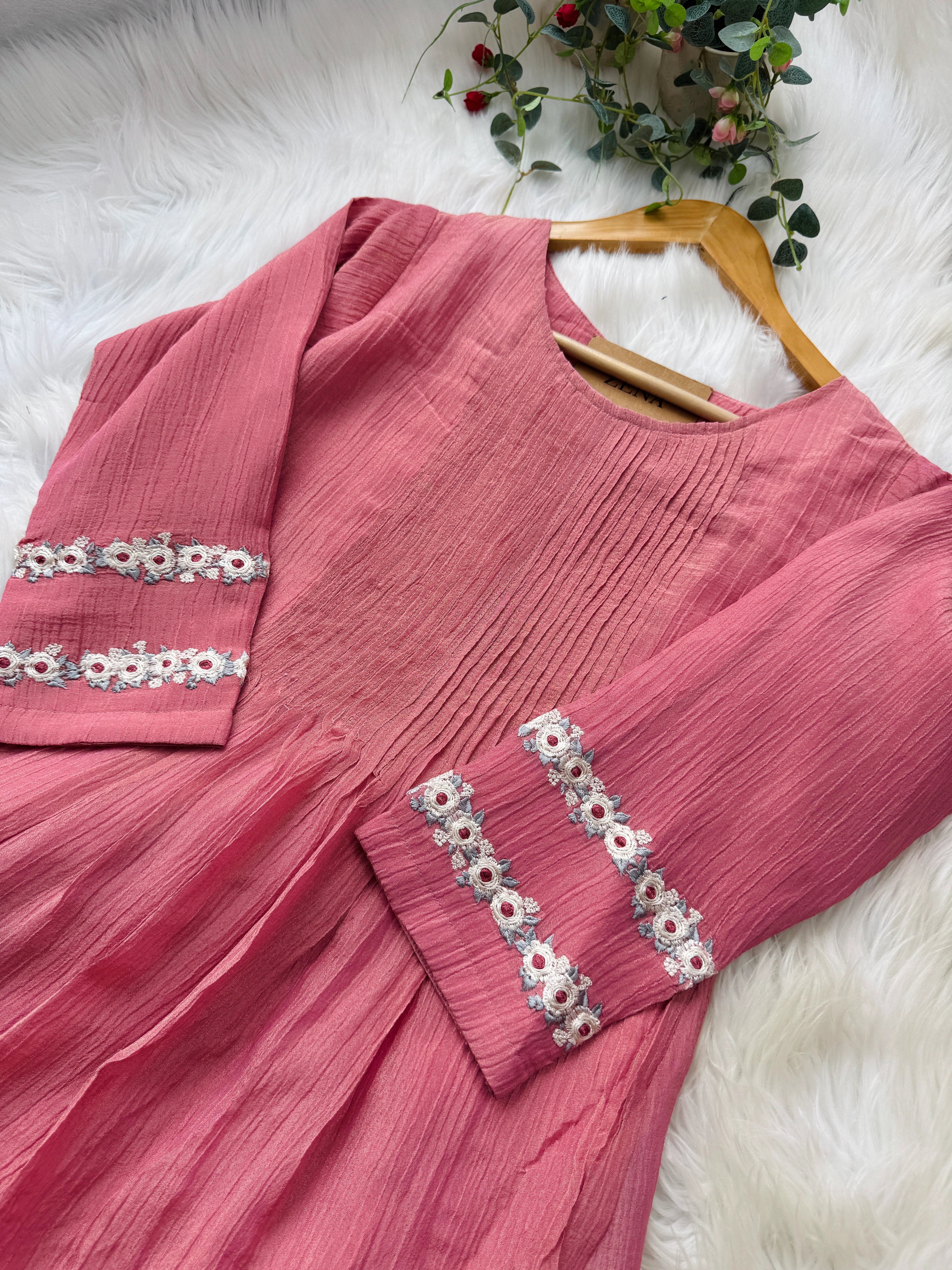 ✨ Crush Silk Embroidered Anarkali ✨ - Image 4