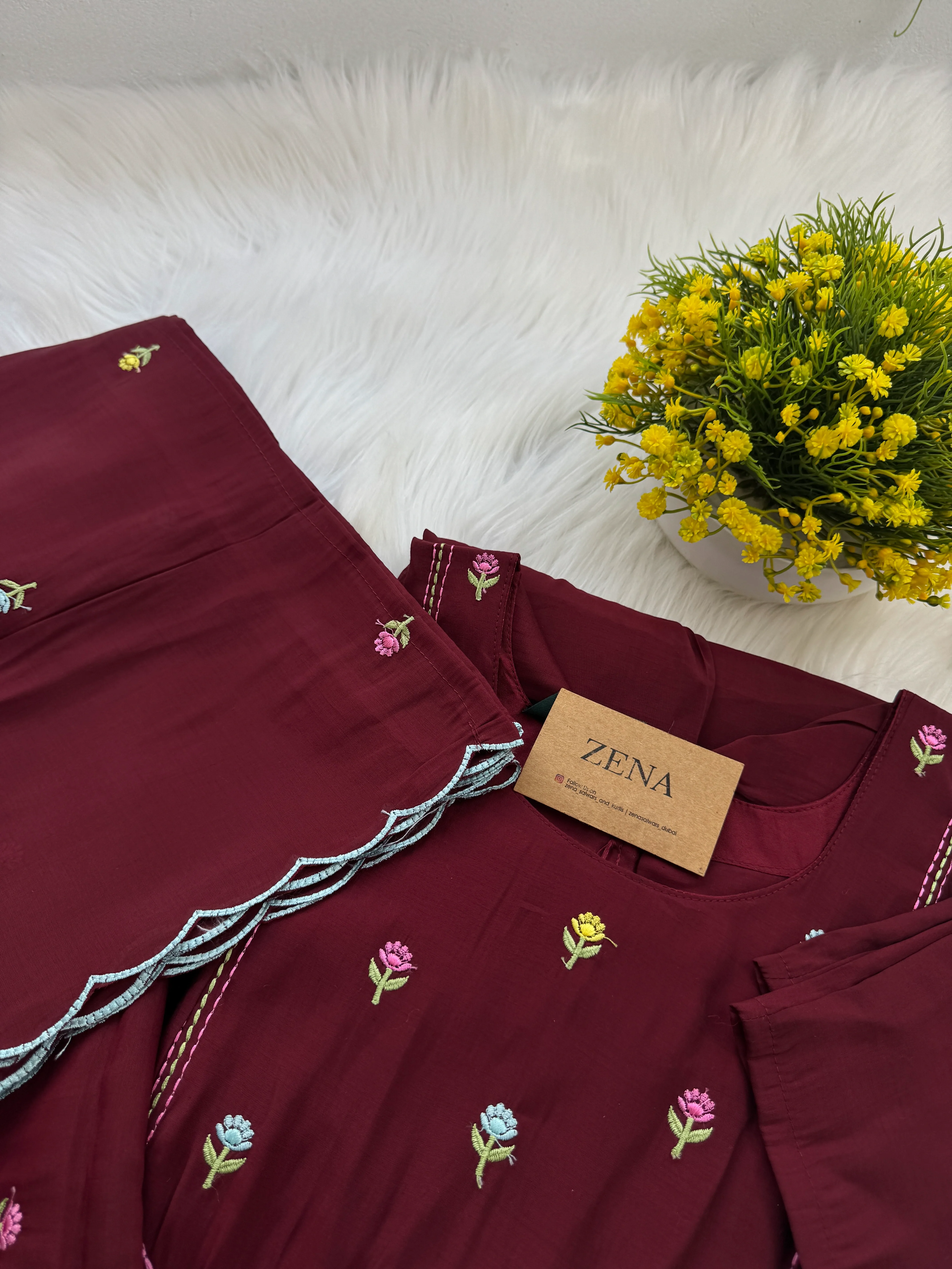 ✨ Glass Chanderi Anarkali Kurti Set – Top, Bottom & Dupatta ✨ - Image 8
