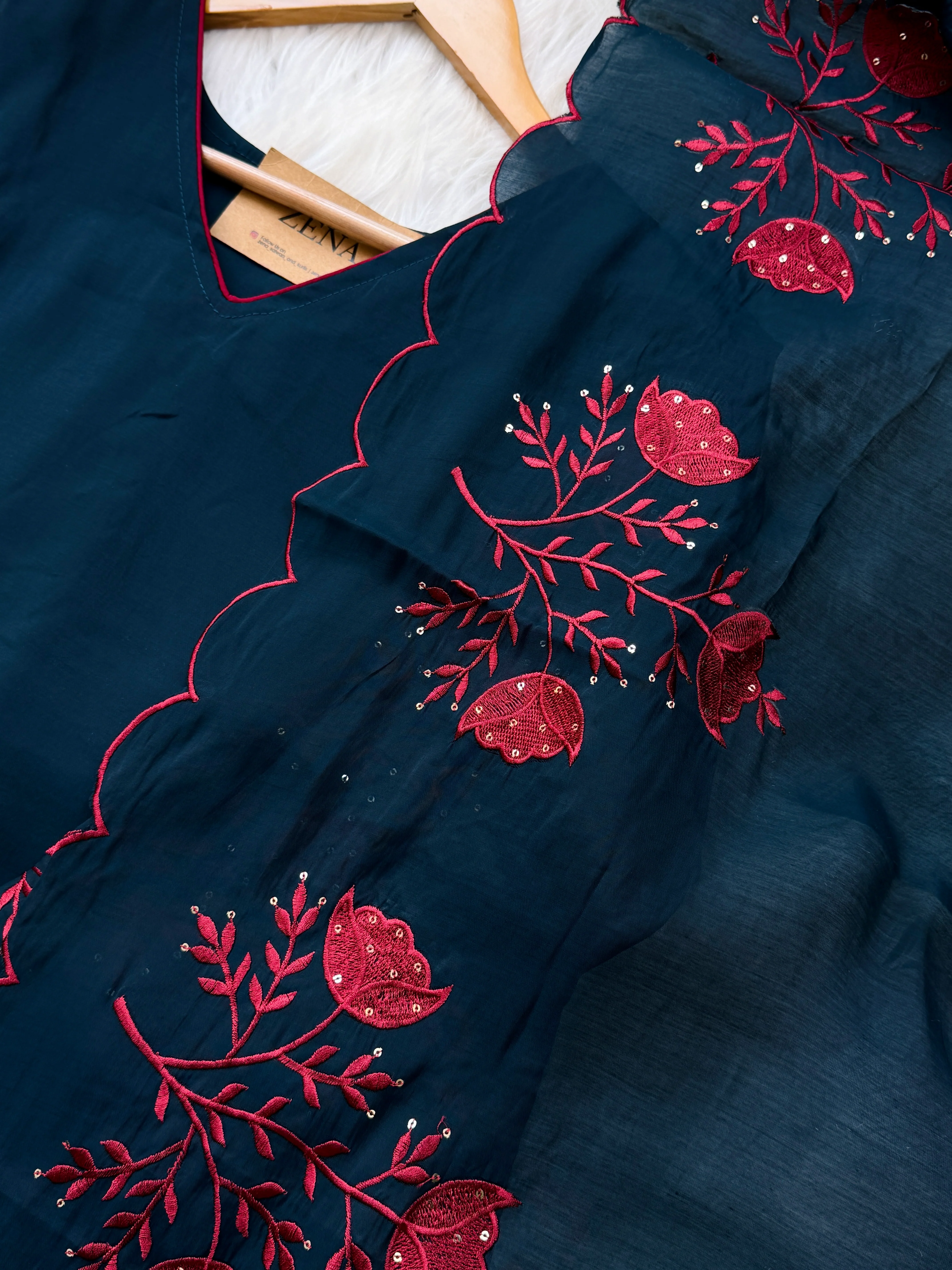 ✨ Glass Chanderi Kurti Set ✨ - Image 7