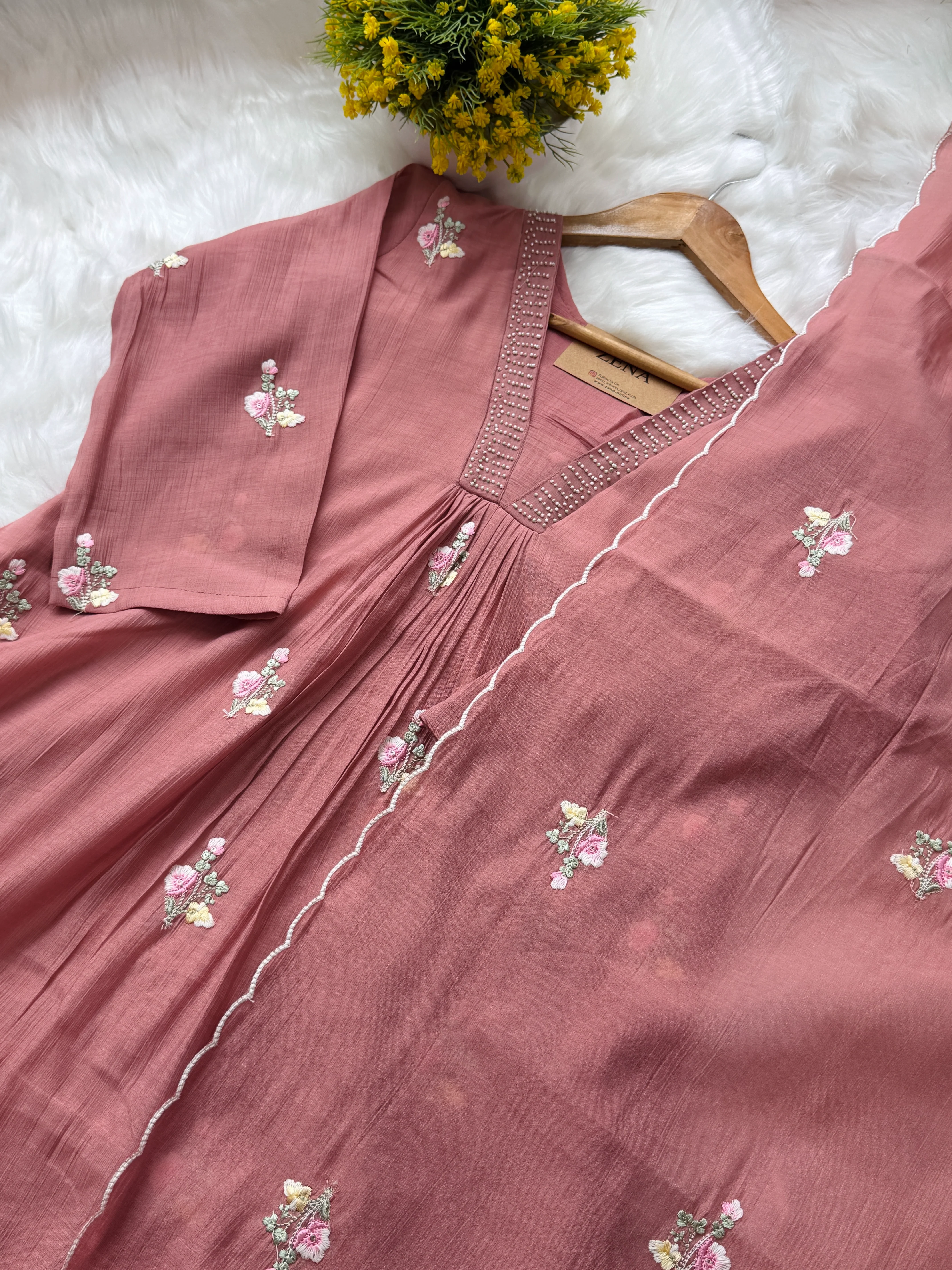 ✨ Imported Crush Rayon Ready-to-Wear Embroidered Anarkali Set ✨ - Image 3