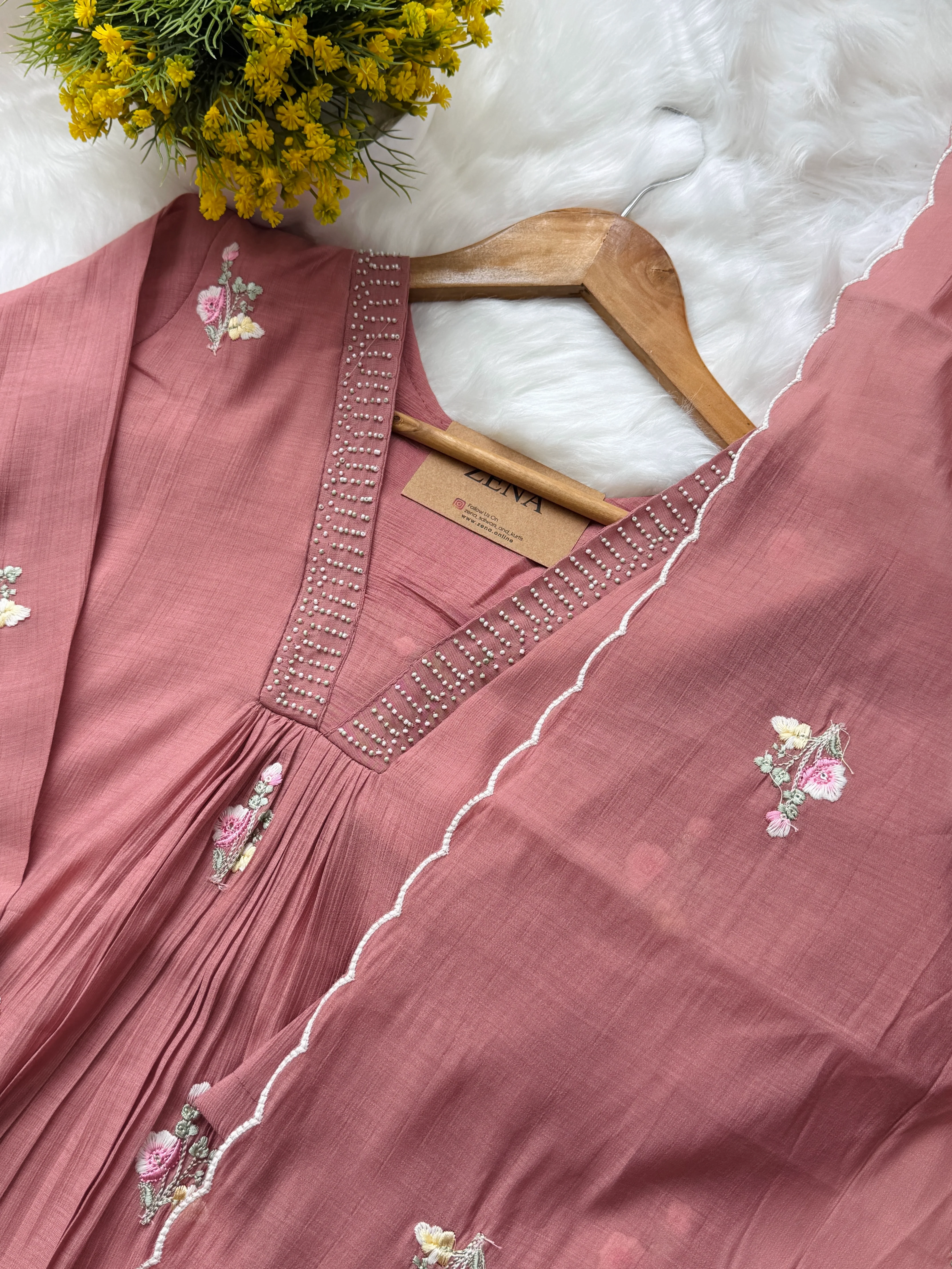 ✨ Imported Crush Rayon Ready-to-Wear Embroidered Anarkali Set ✨ - Image 4