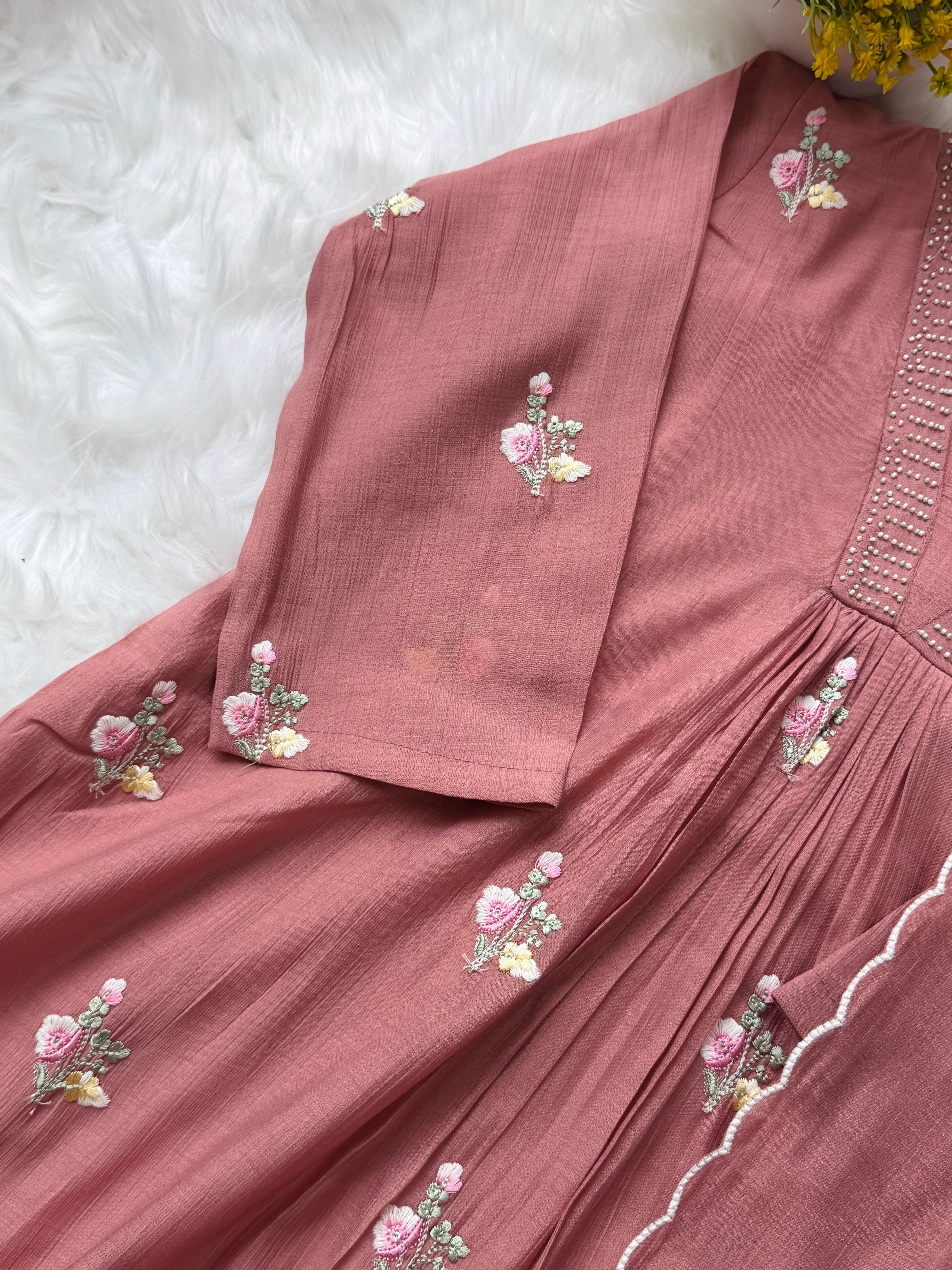 ✨ Imported Crush Rayon Ready-to-Wear Embroidered Anarkali Set ✨ - Image 5