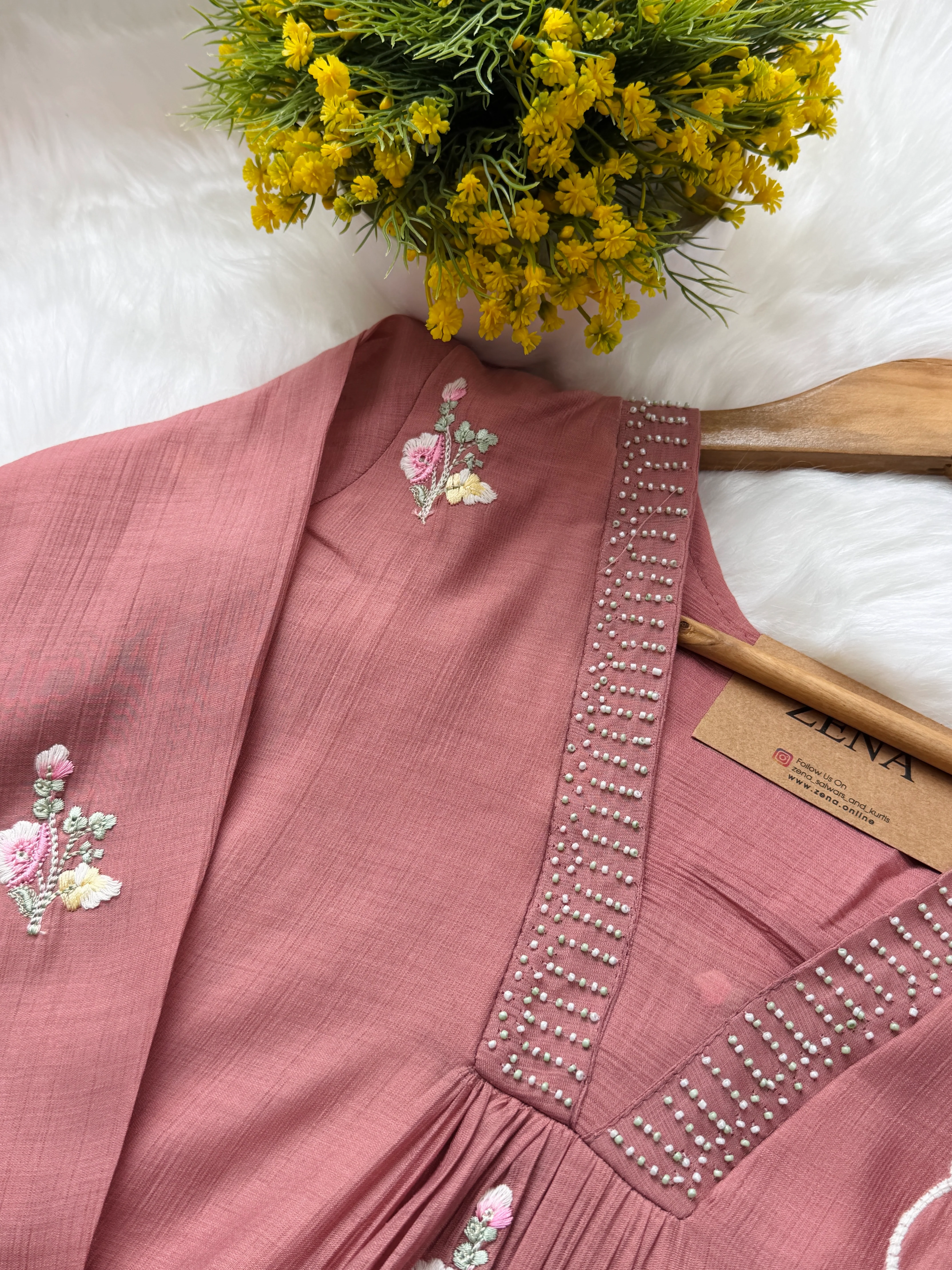✨ Imported Crush Rayon Ready-to-Wear Embroidered Anarkali Set ✨ - Image 7