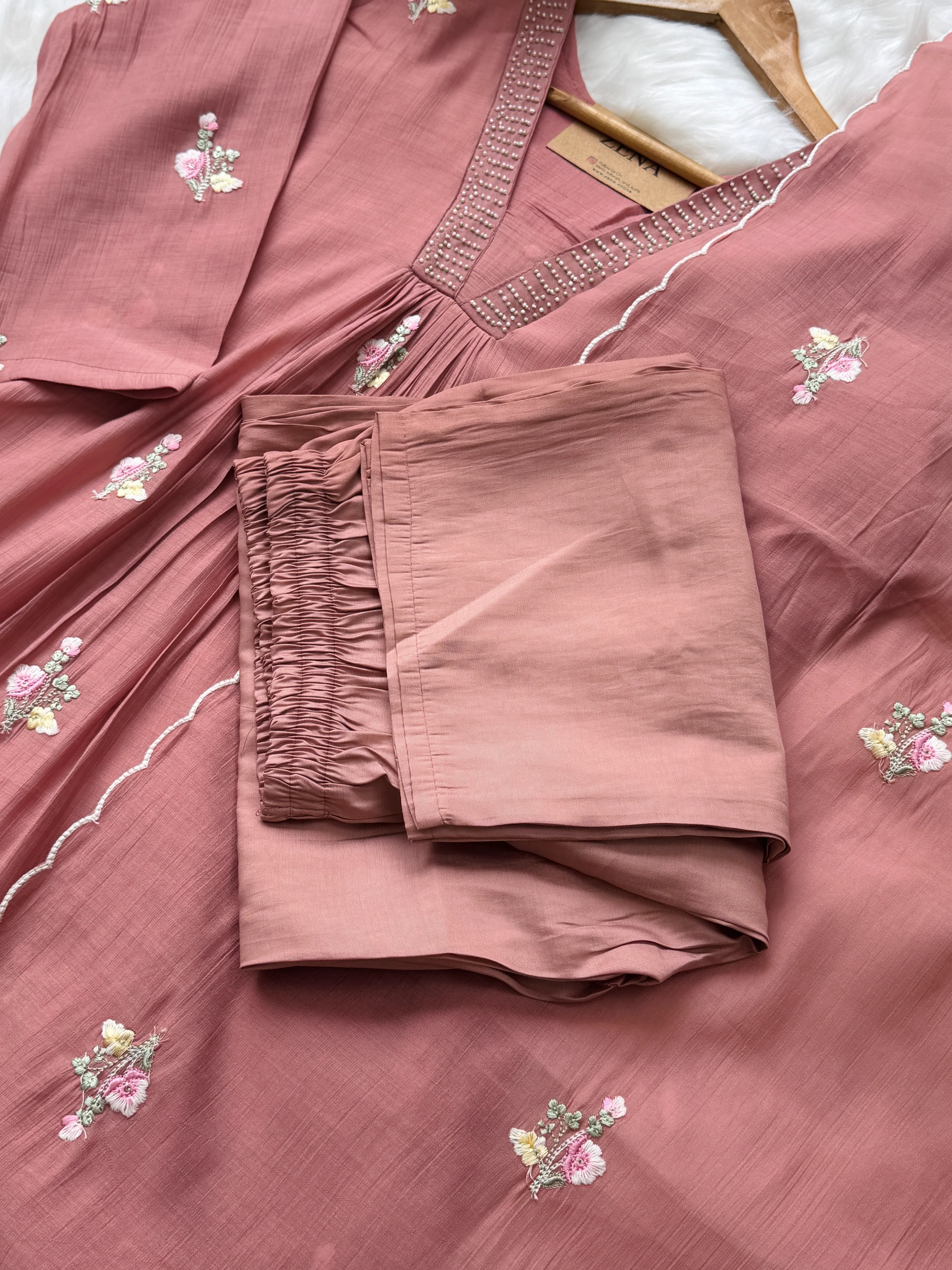 ✨ Imported Crush Rayon Ready-to-Wear Embroidered Anarkali Set ✨ - Image 8